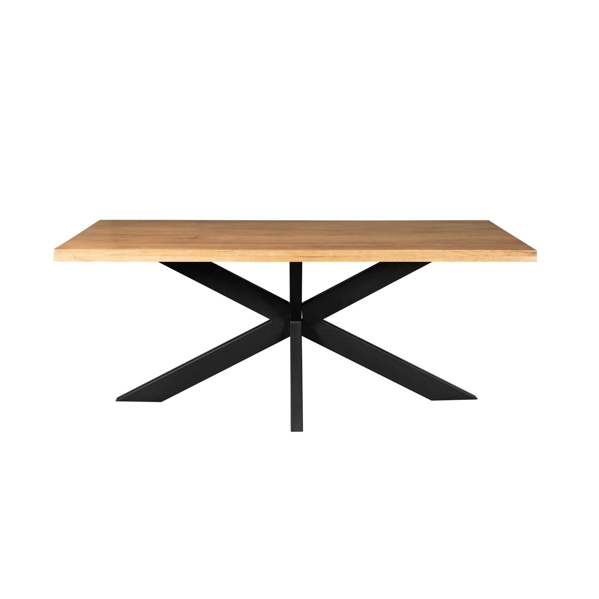Eetkamertafel Mangohout Denver | Rechthoek matrixpoot | 200 cm
