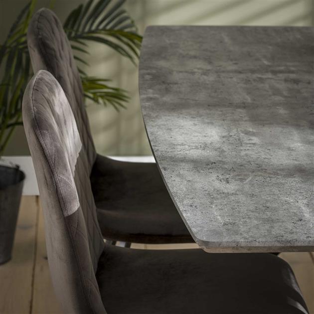Eettafel Deens ovaal Hidde Betonlook 160 cm