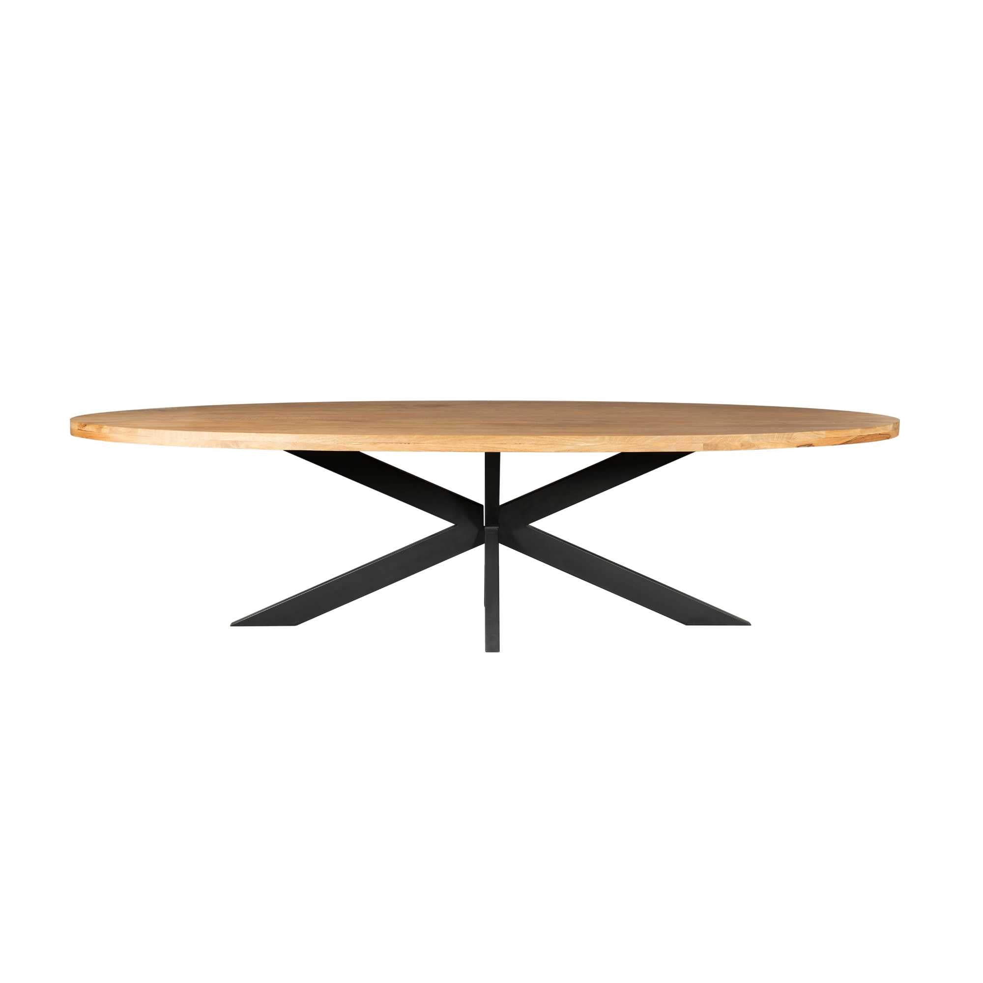 Eettafel Denver | Ovaal | Mangohout Staal | 240 cm