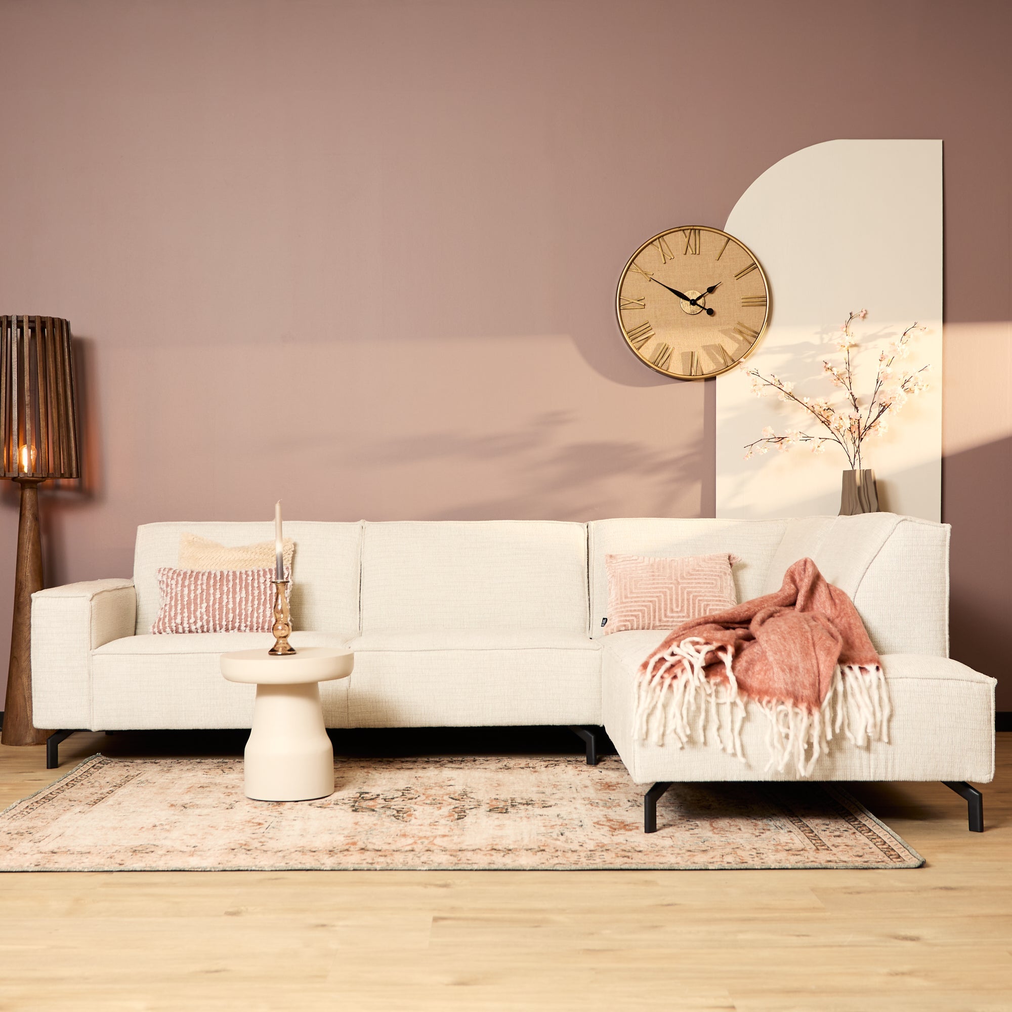 MySofa Floris | 2,5 zits + Divan Rechts | Beige - Industrieelinhuis.nl