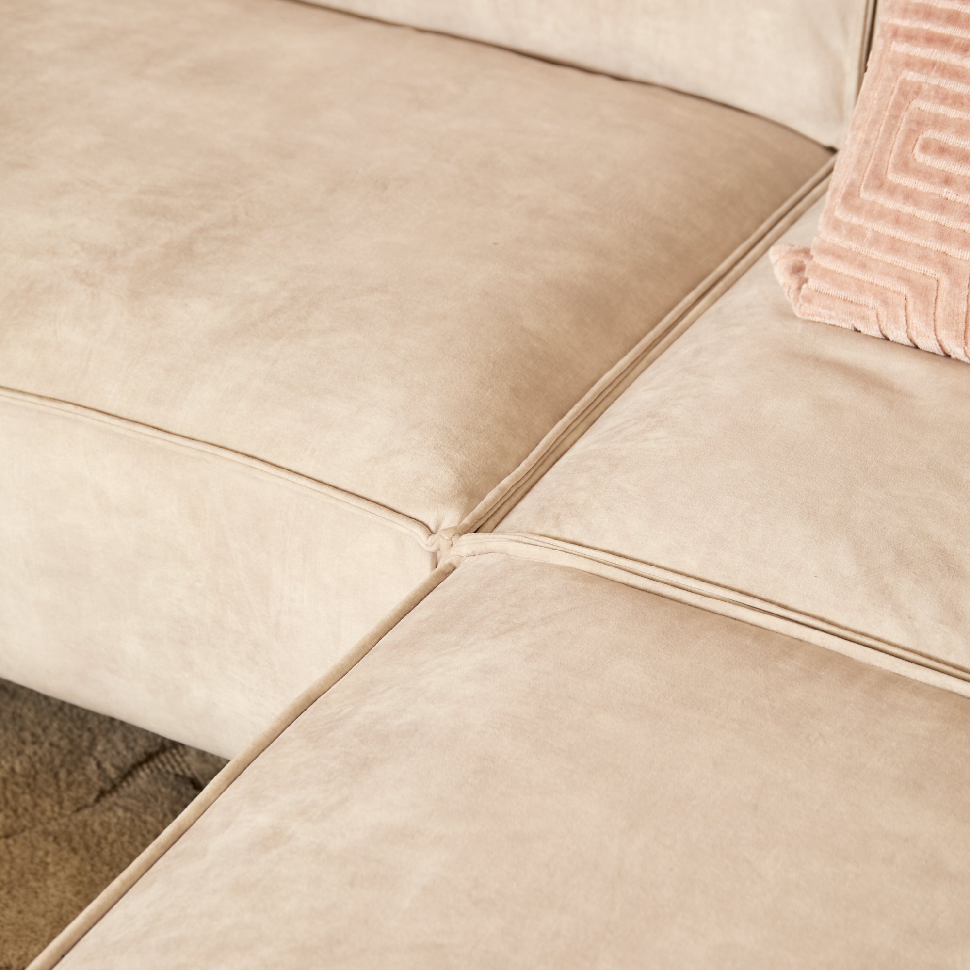 MySofa Floris| 2,5 zits + Divan Rechts | Velvet Beige - Industrieelinhuis.nl