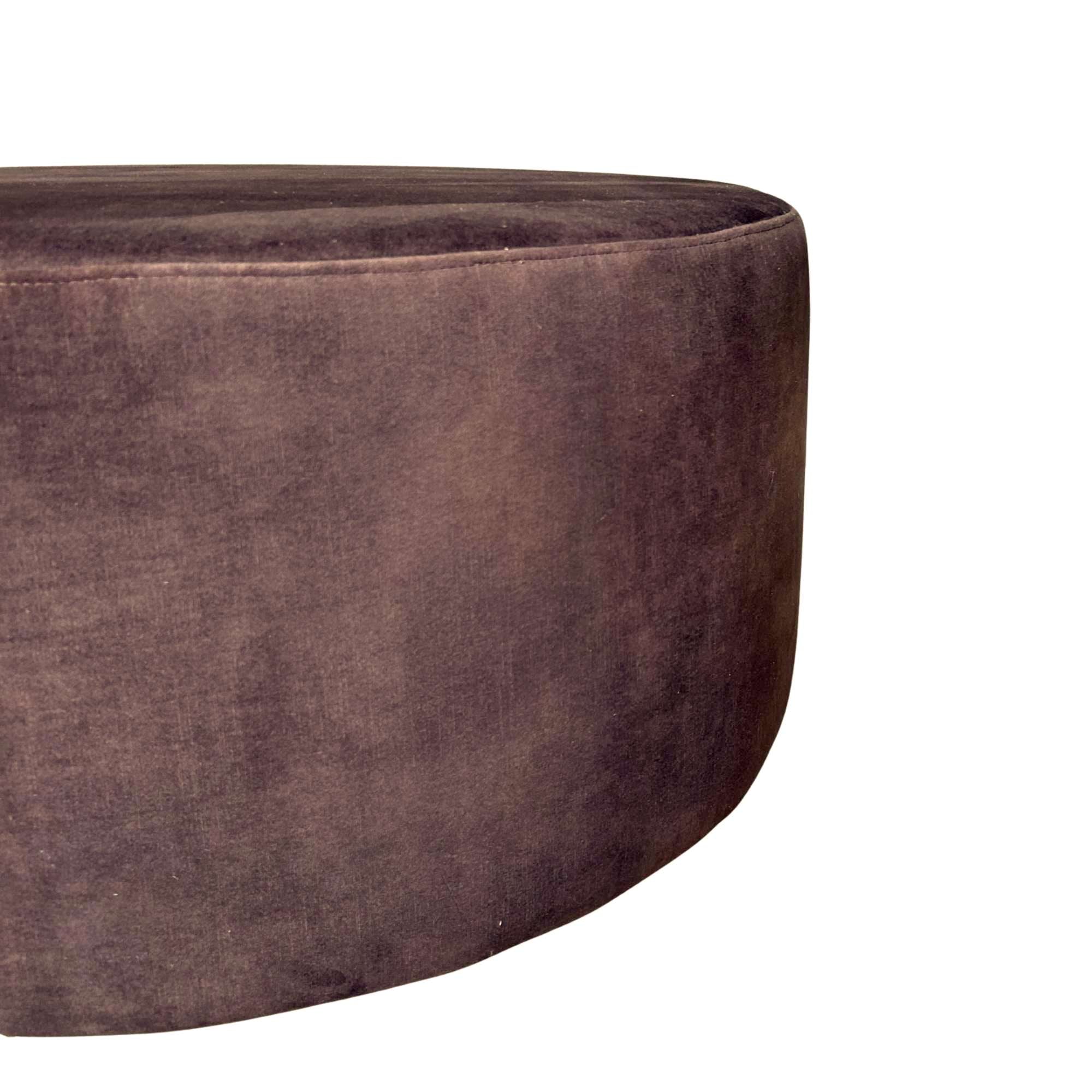 Hocker Rond Velvet Bruin 80cm