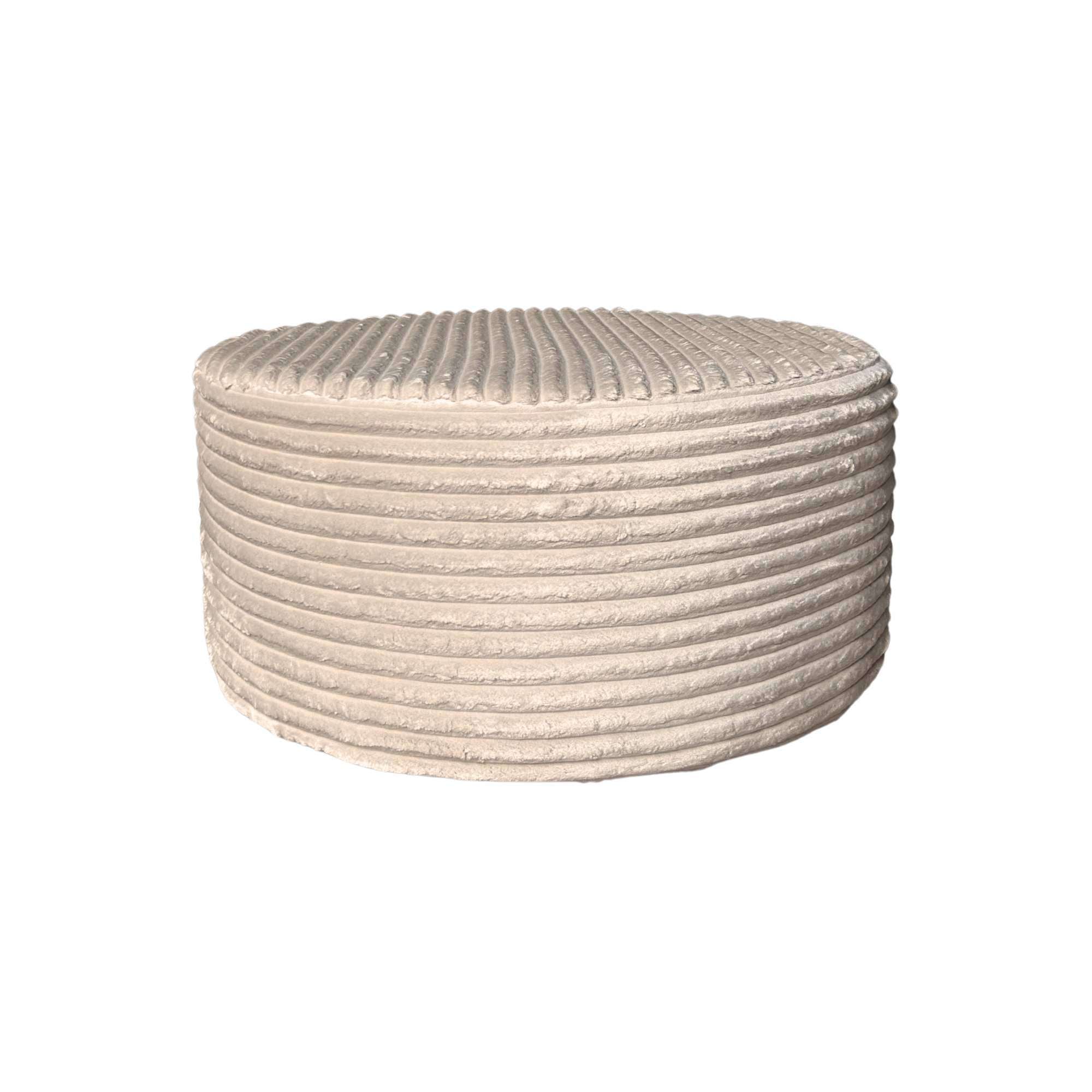 Hocker Rond Velvet Beige 80cm
