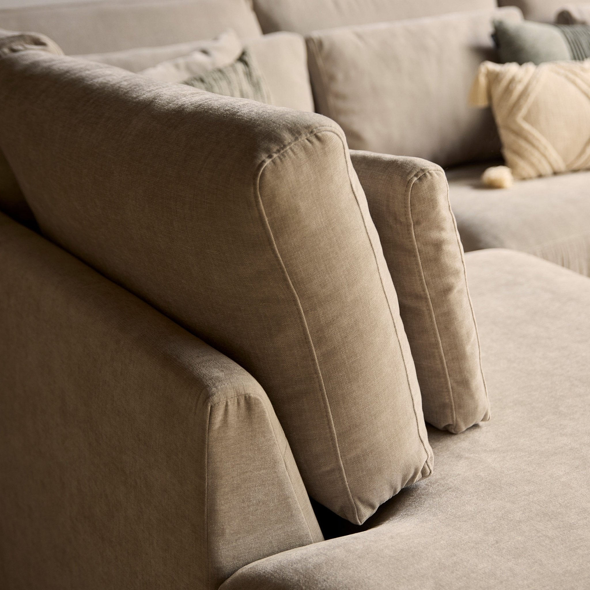 MySofa Jesse | Ottomane Links + 2,5 zits | Beige - Industrieelinhuis.nl