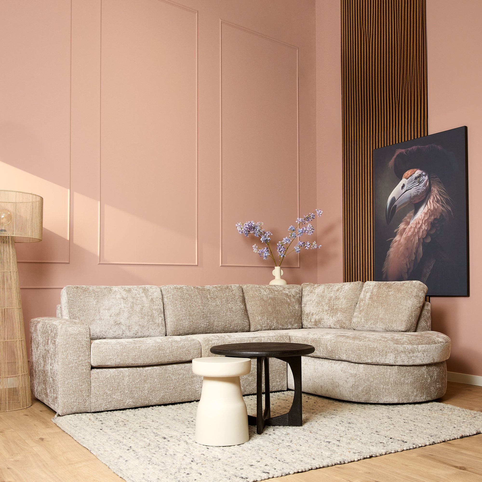 MySofa Alma | Divan Links + 2,5 zits | Beige - Industrieelinhuis.nl