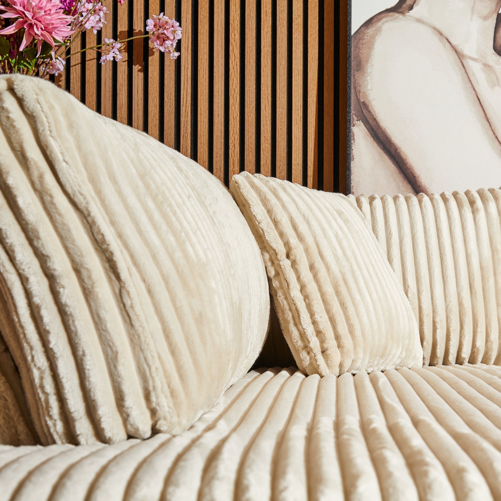 MySofa Teddy | 2,5 zits + Divan Rechts | Beige - Industrieelinhuis.nl
