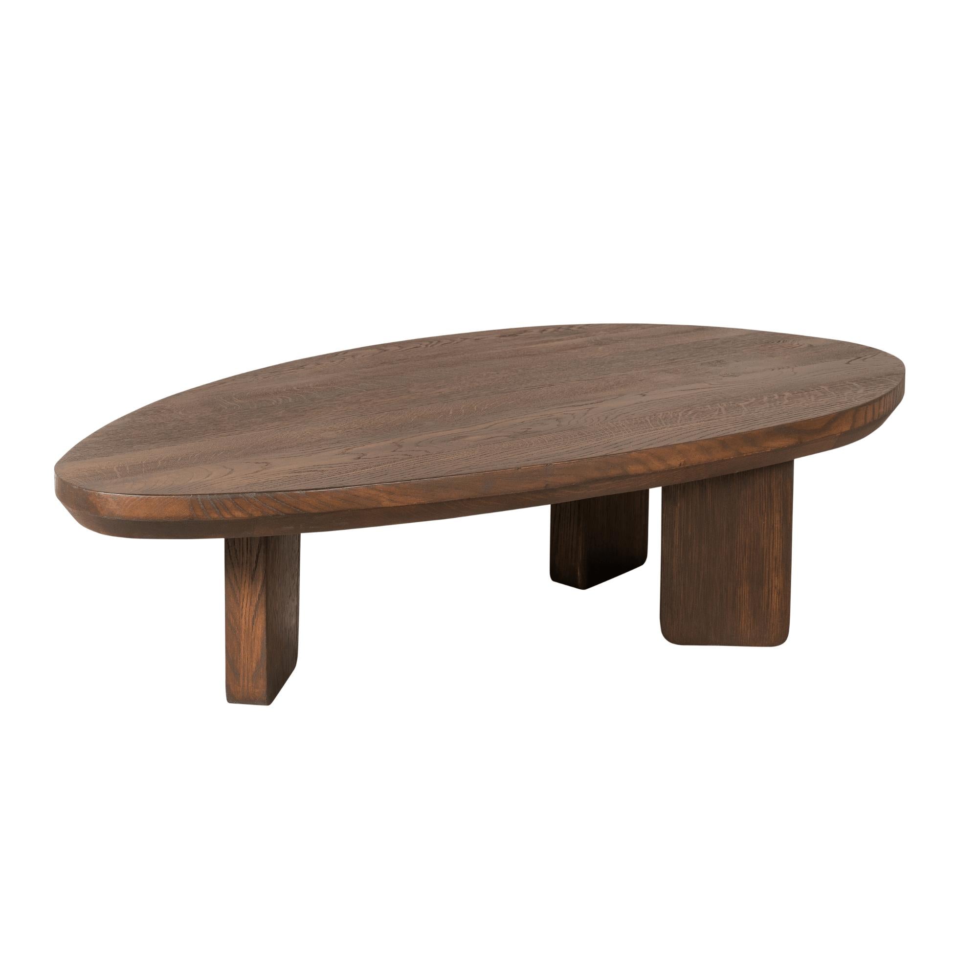 Organische Salontafel Zillah Donkerbruin