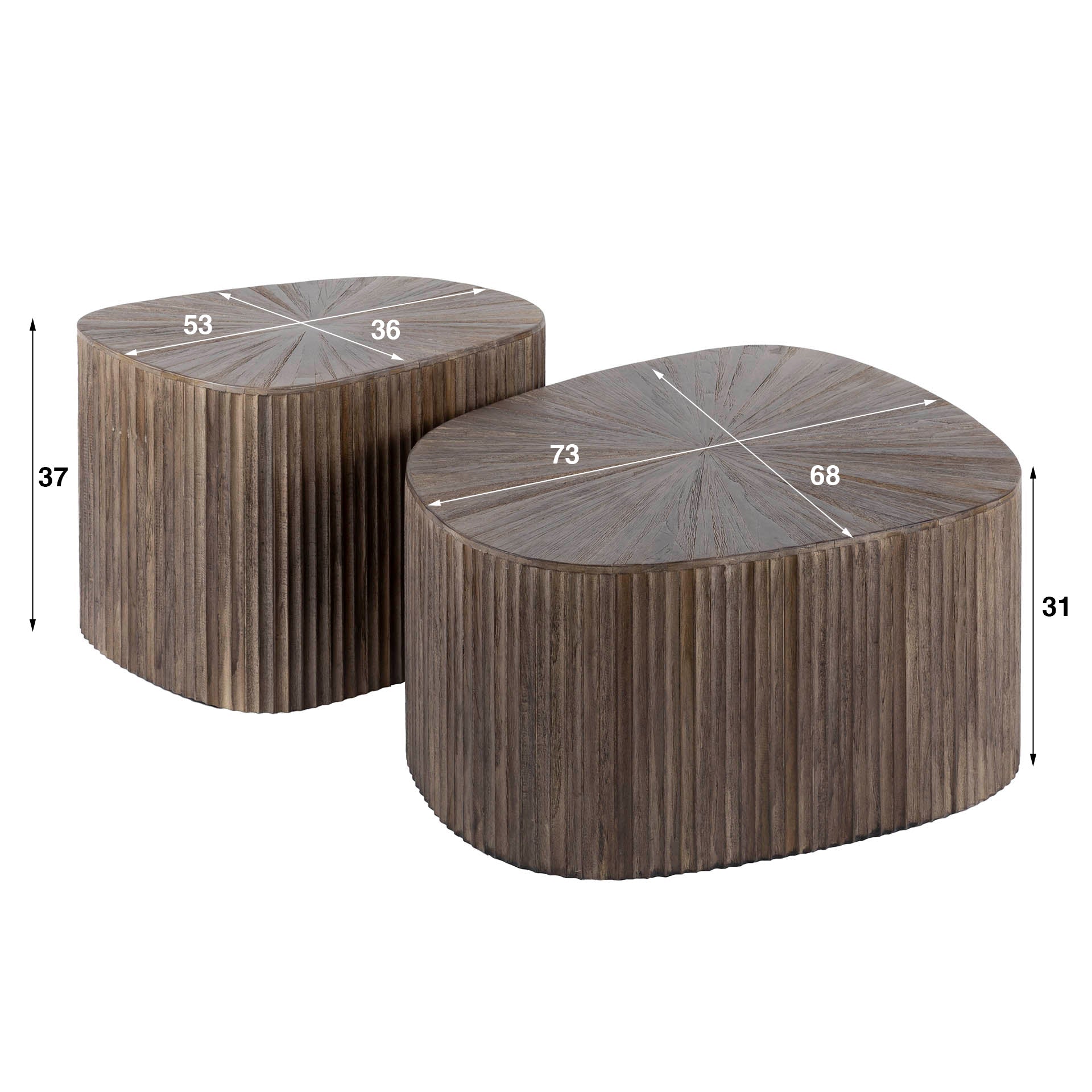 Organische salontafel set van 2 Mia Shape
