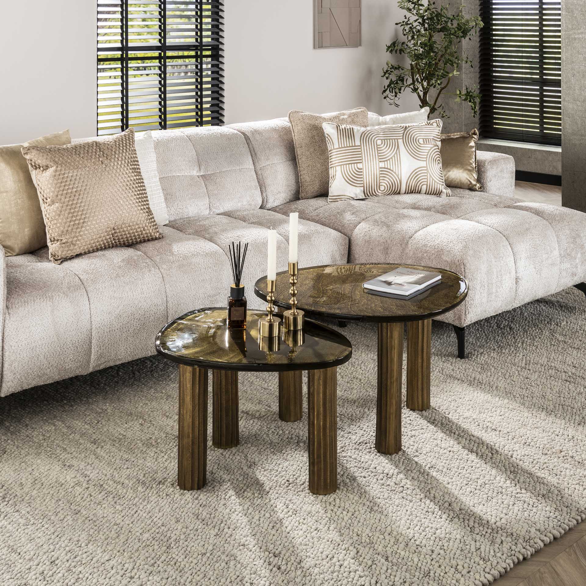 Ronde Salontafel Astra L Goud
