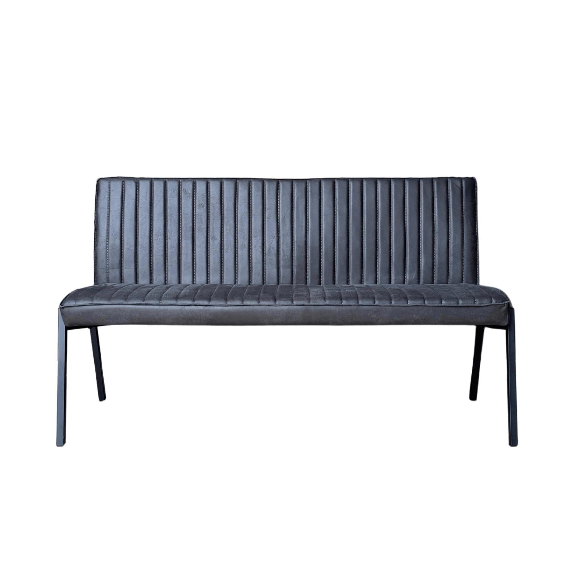 Eetkamerbank Tivoli Bull | 155 cm | Antraciet - Industrieelinhuis.nl