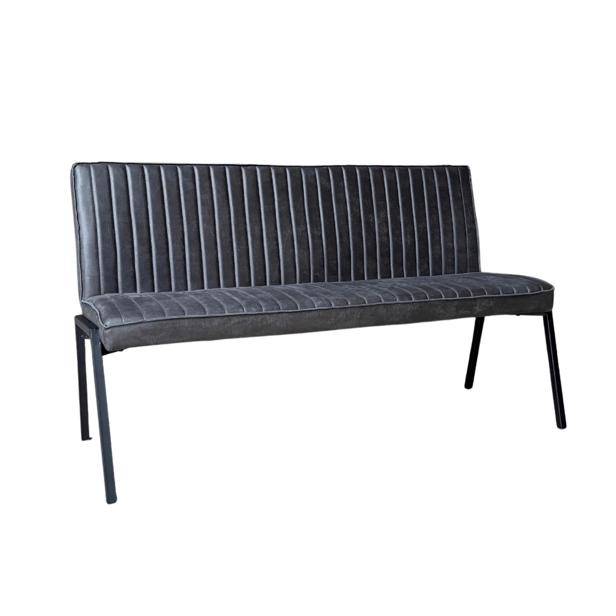 Eetkamerbank Tivoli Bull | 155 cm | Antraciet - Industrieelinhuis.nl