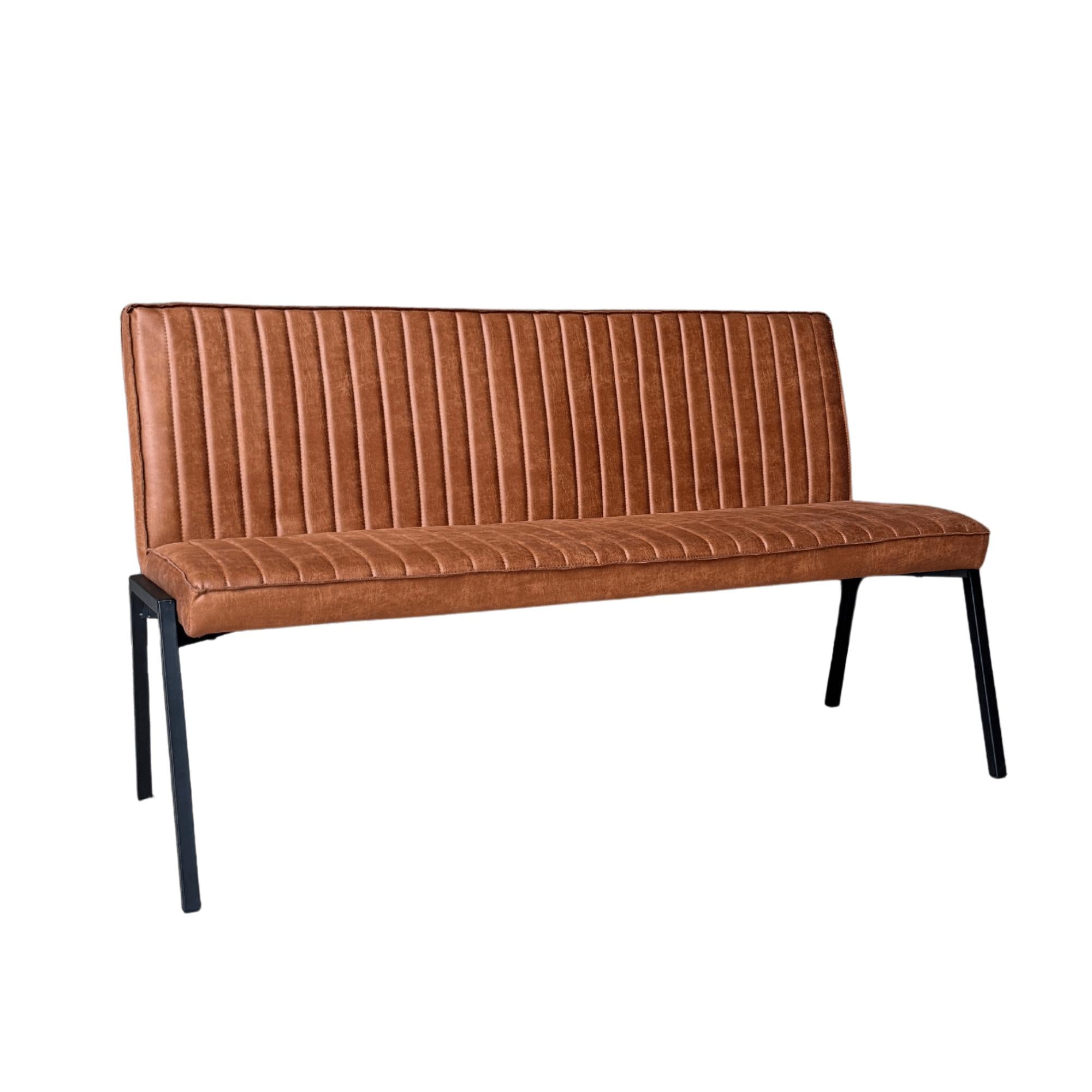 Eetkamerbank Tivoli Bull | 155 cm | Cognac - Industrieelinhuis.nl