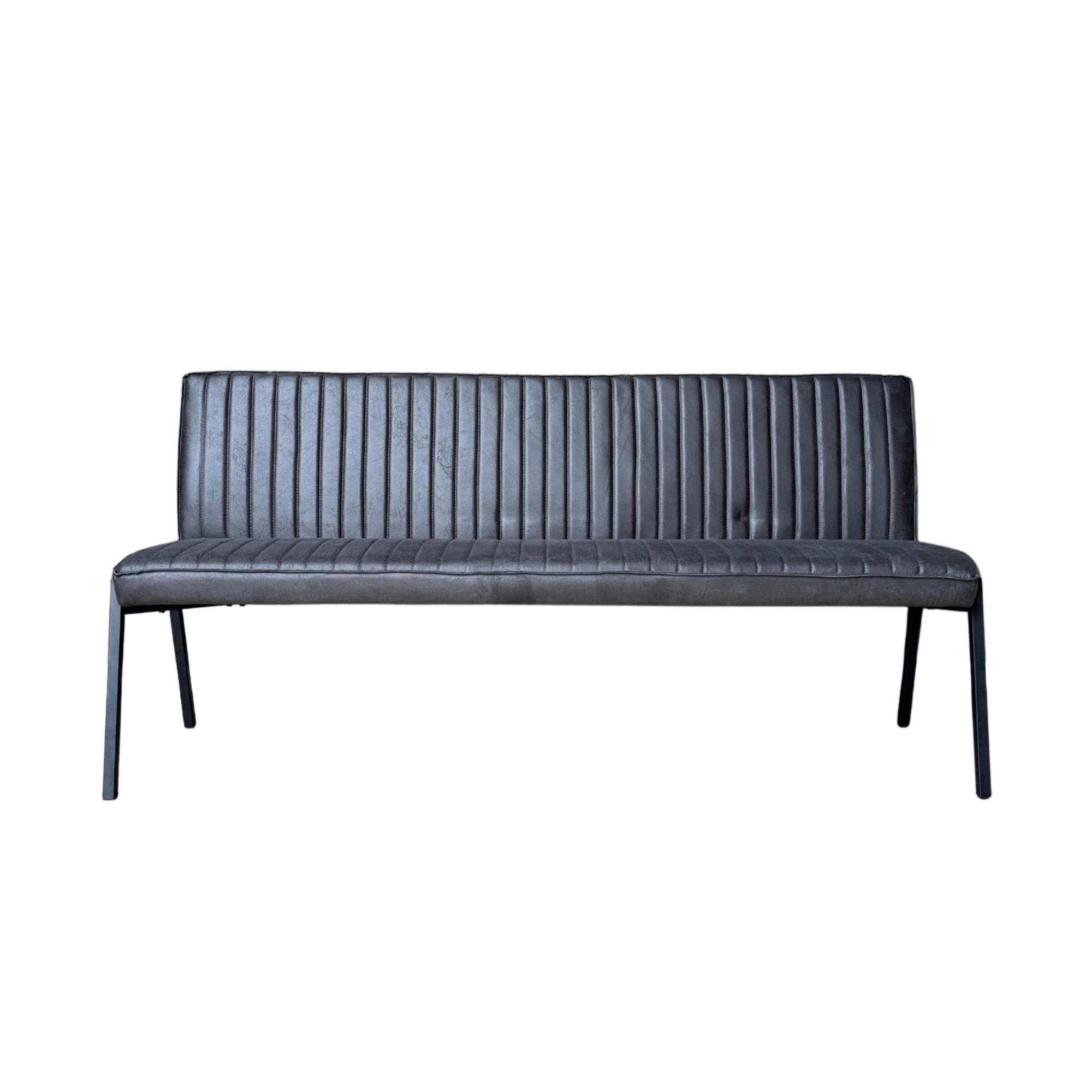Eetkamerbank Tivoli Bull | 185 cm | Antraciet - Industrieelinhuis.nl