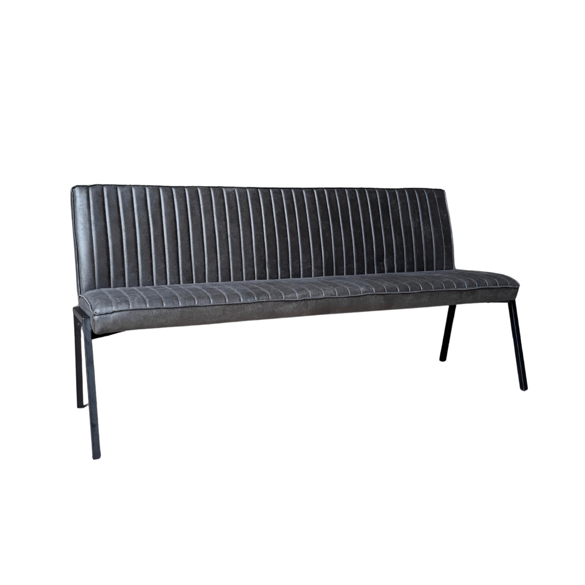 Eetkamerbank Tivoli Bull | 185 cm | Antraciet - Industrieelinhuis.nl