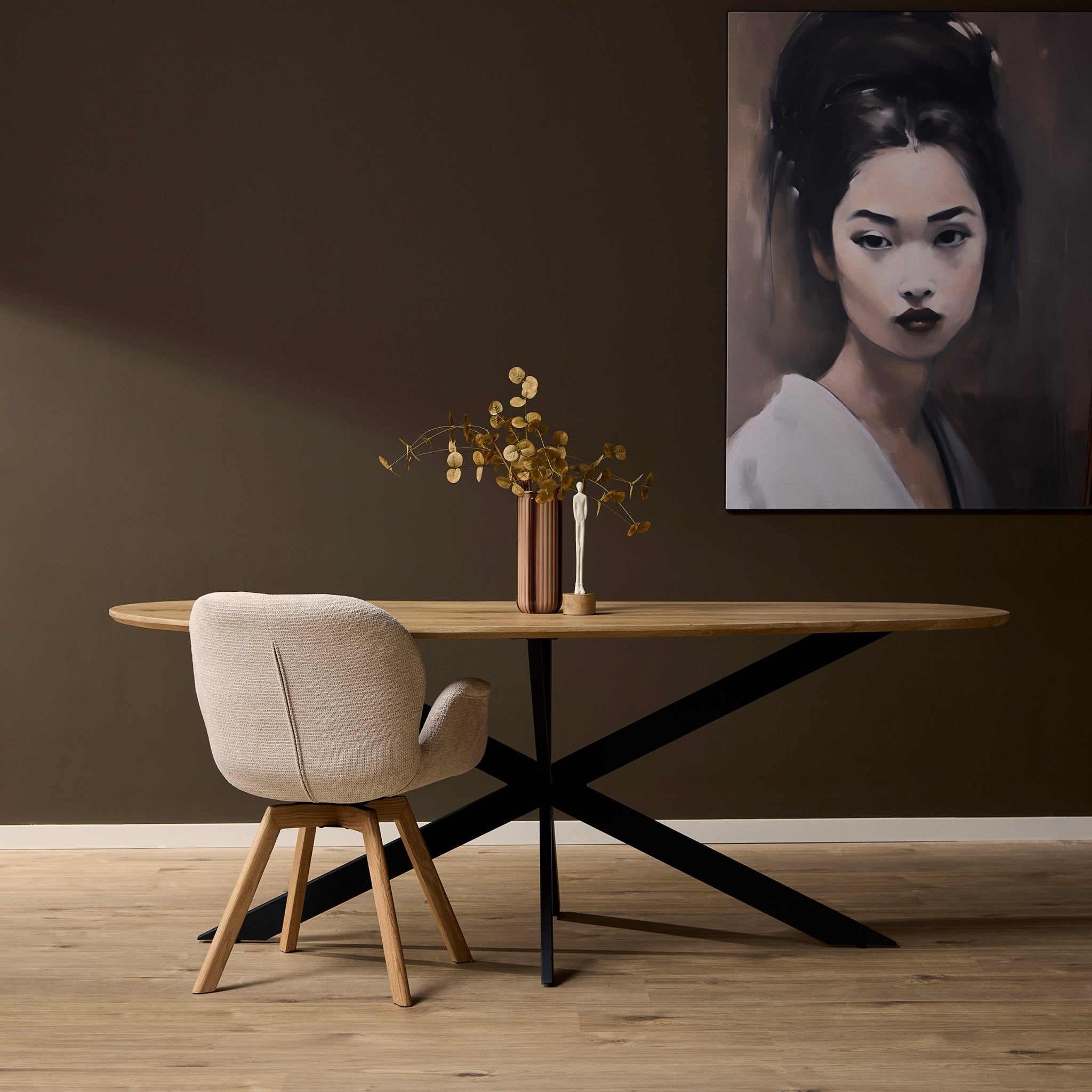 Eettafel Cloud | 180 cm | Eiken - Industrieelinhuis.nl