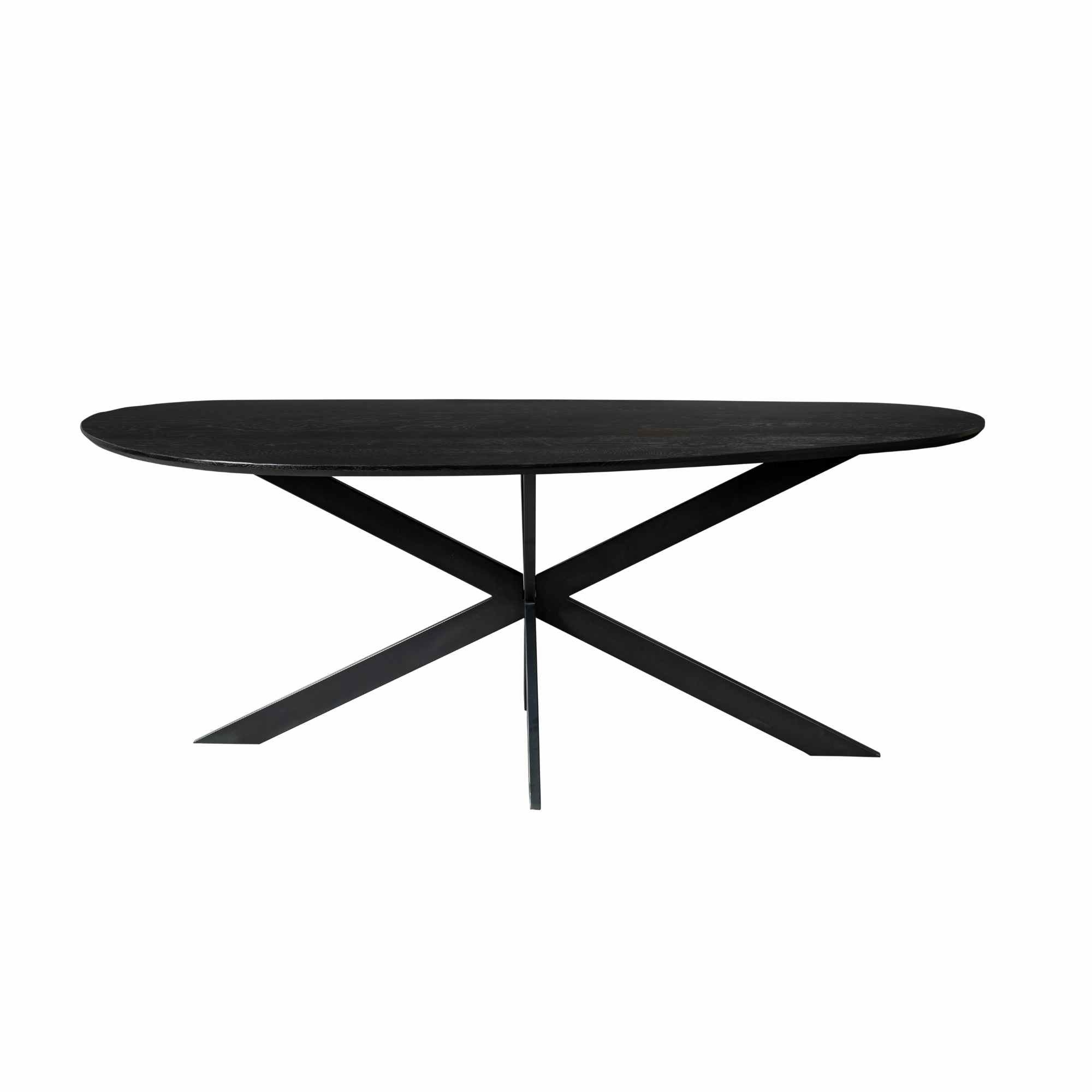 Eettafel Cloud | 240 cm | Eiken | Zwart - Industrieelinhuis.nl