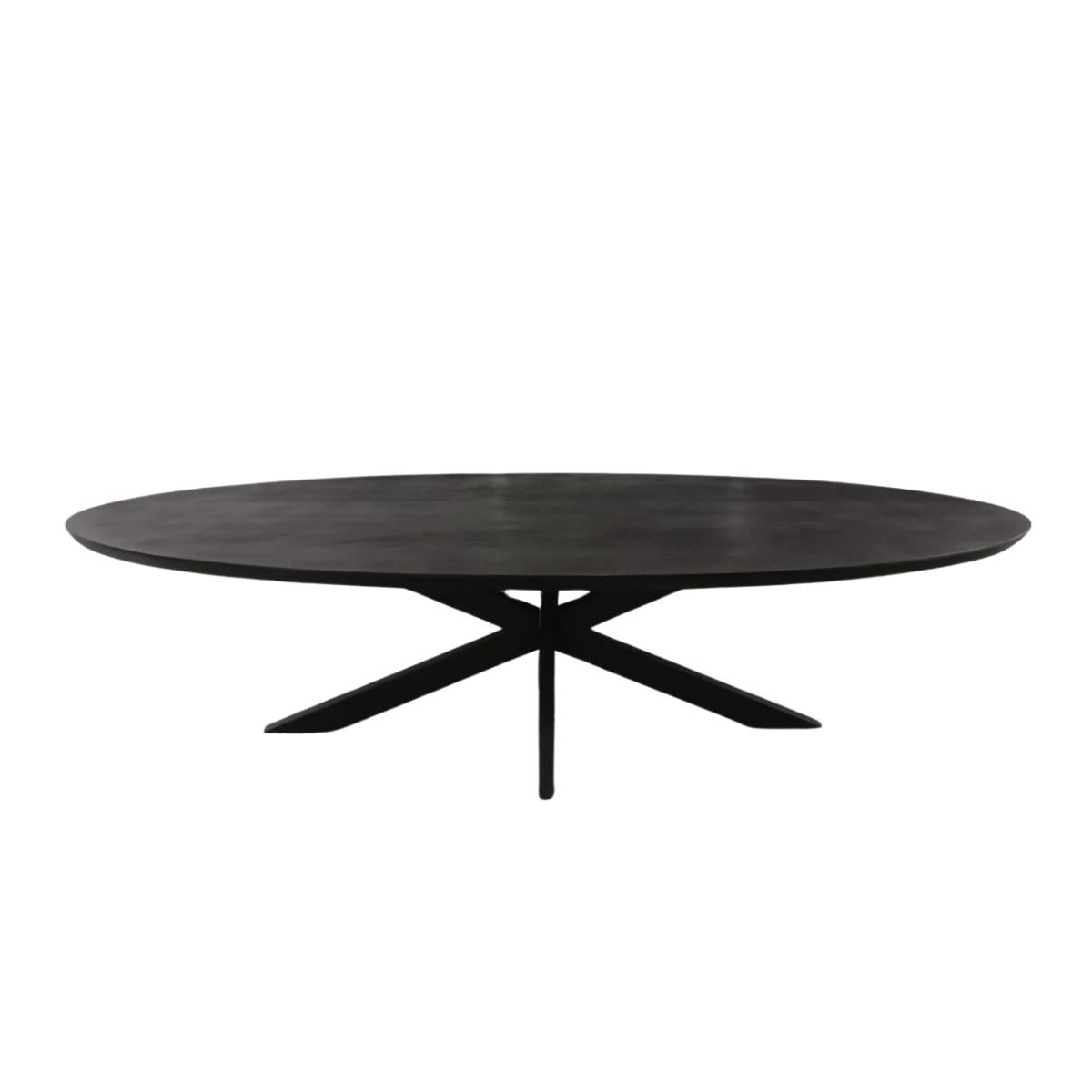 Zwarte Eettafel Ovaal Brandy 240 cm - Industrieelinhuis.nl