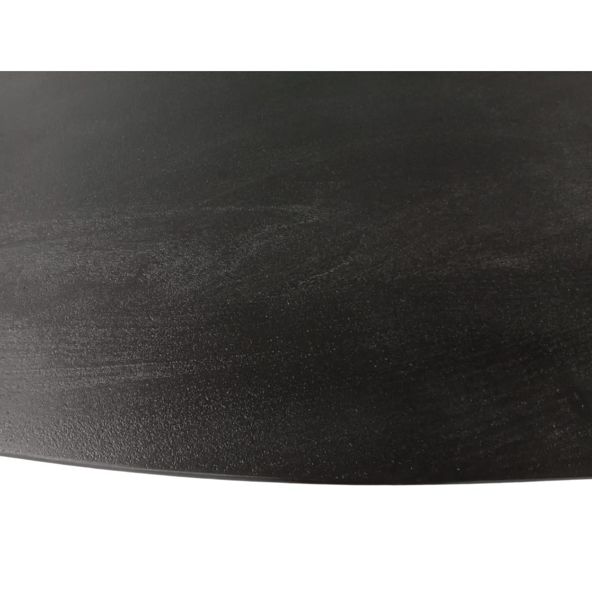 Zwarte Eettafel Ovaal Brandy 160 cm - Industrieelinhuis.nl