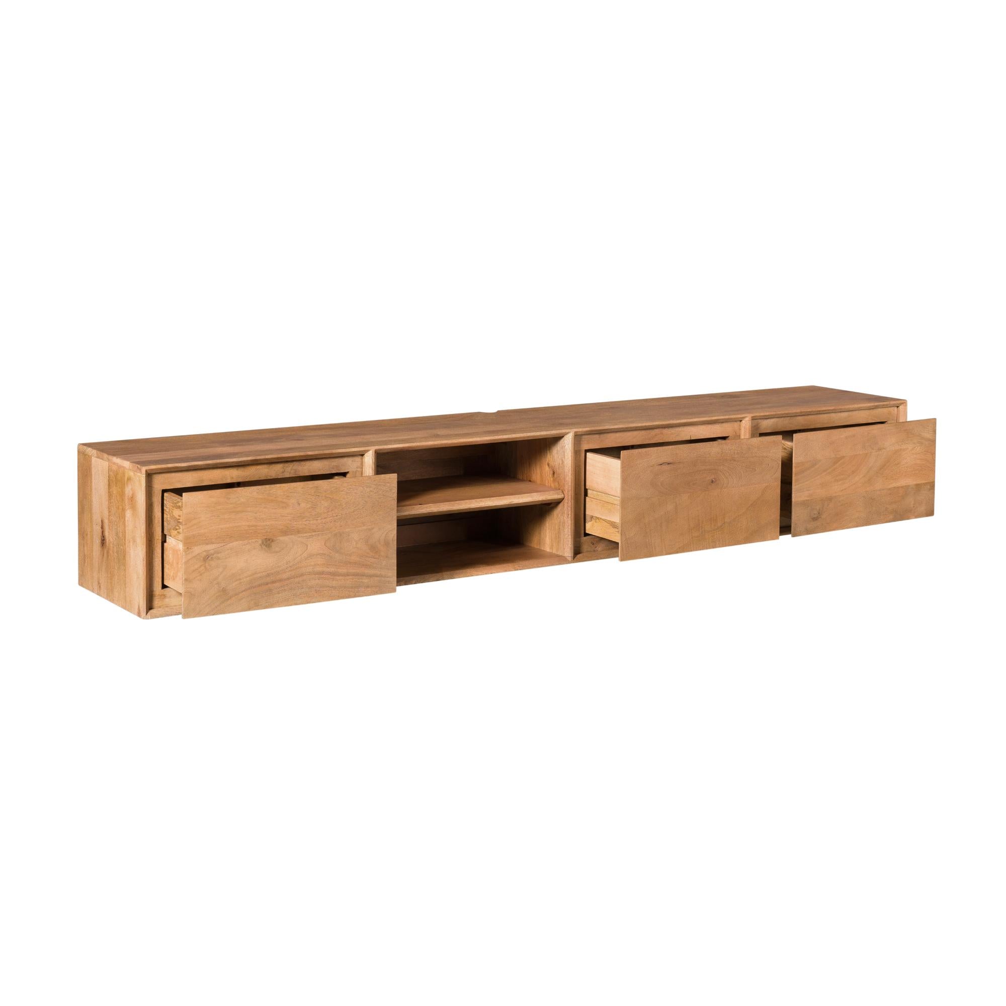 Zwevend tv meubel Ambiance Naturel | 200 cm - Industrieelinhuis.nl