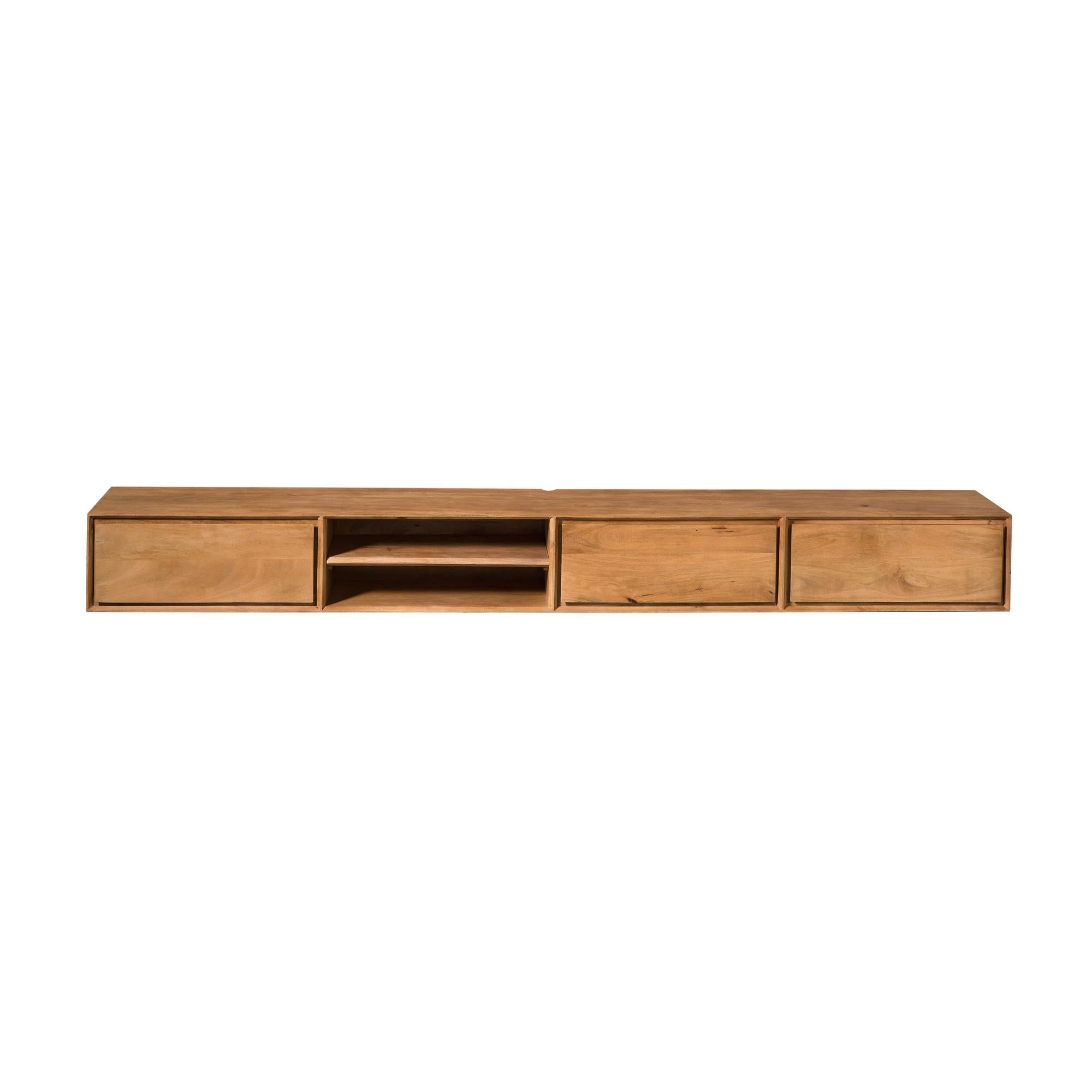 Zwevend tv meubel Ambiance Naturel | 240 cm - Industrieelinhuis.nl