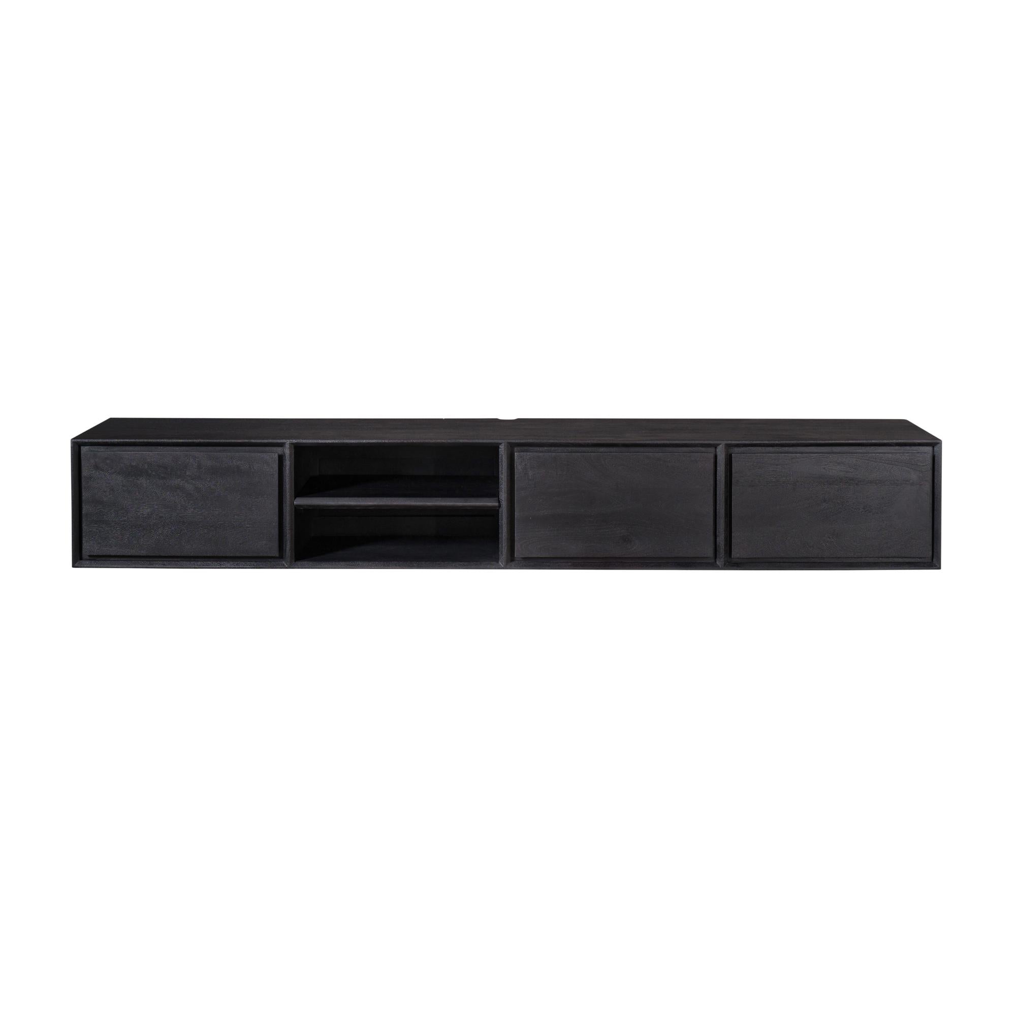 Zwevend tv meubel Ambiance Black | 200 cm - Industrieelinhuis.nl
