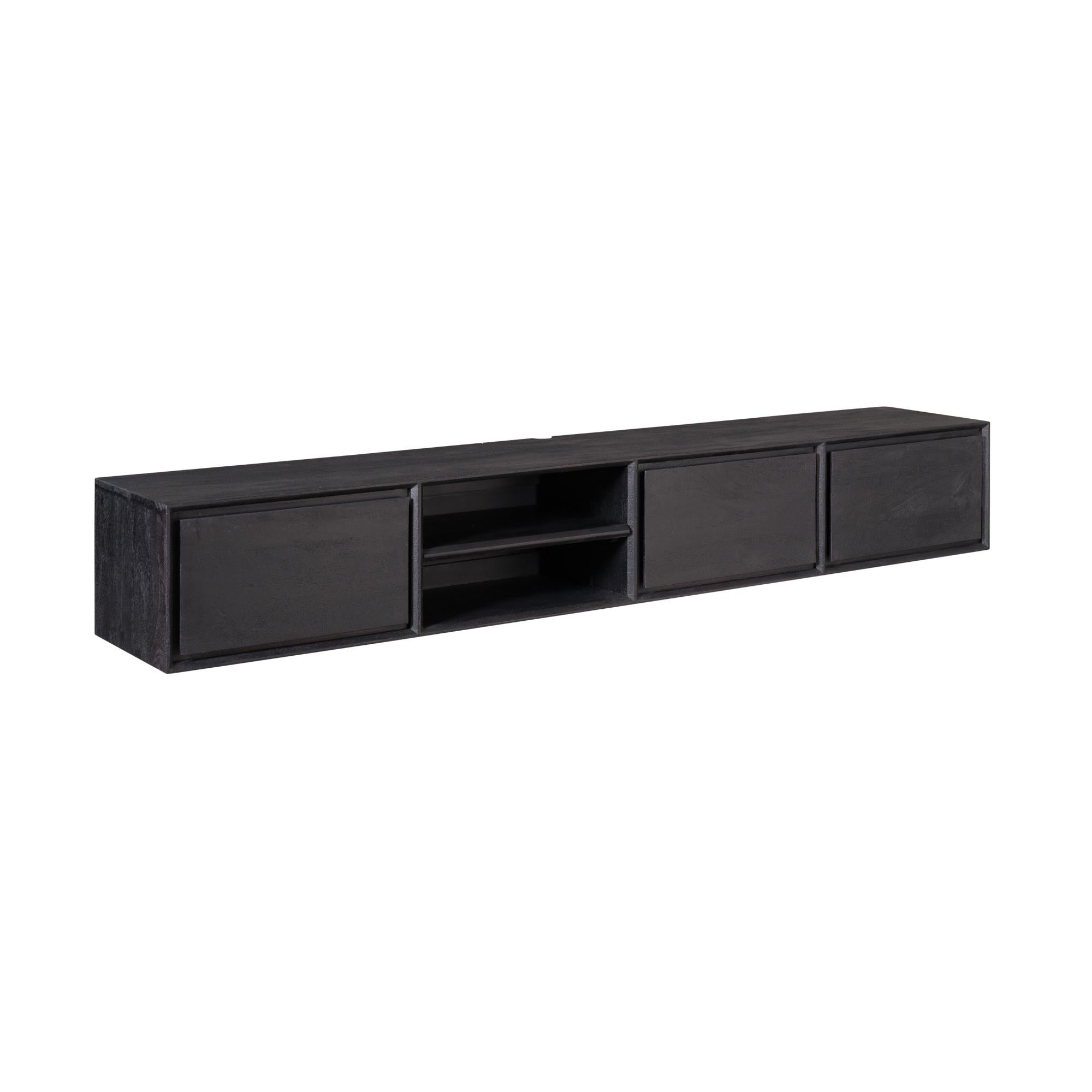 Zwevend tv meubel Ambiance Black | 200 cm - Industrieelinhuis.nl