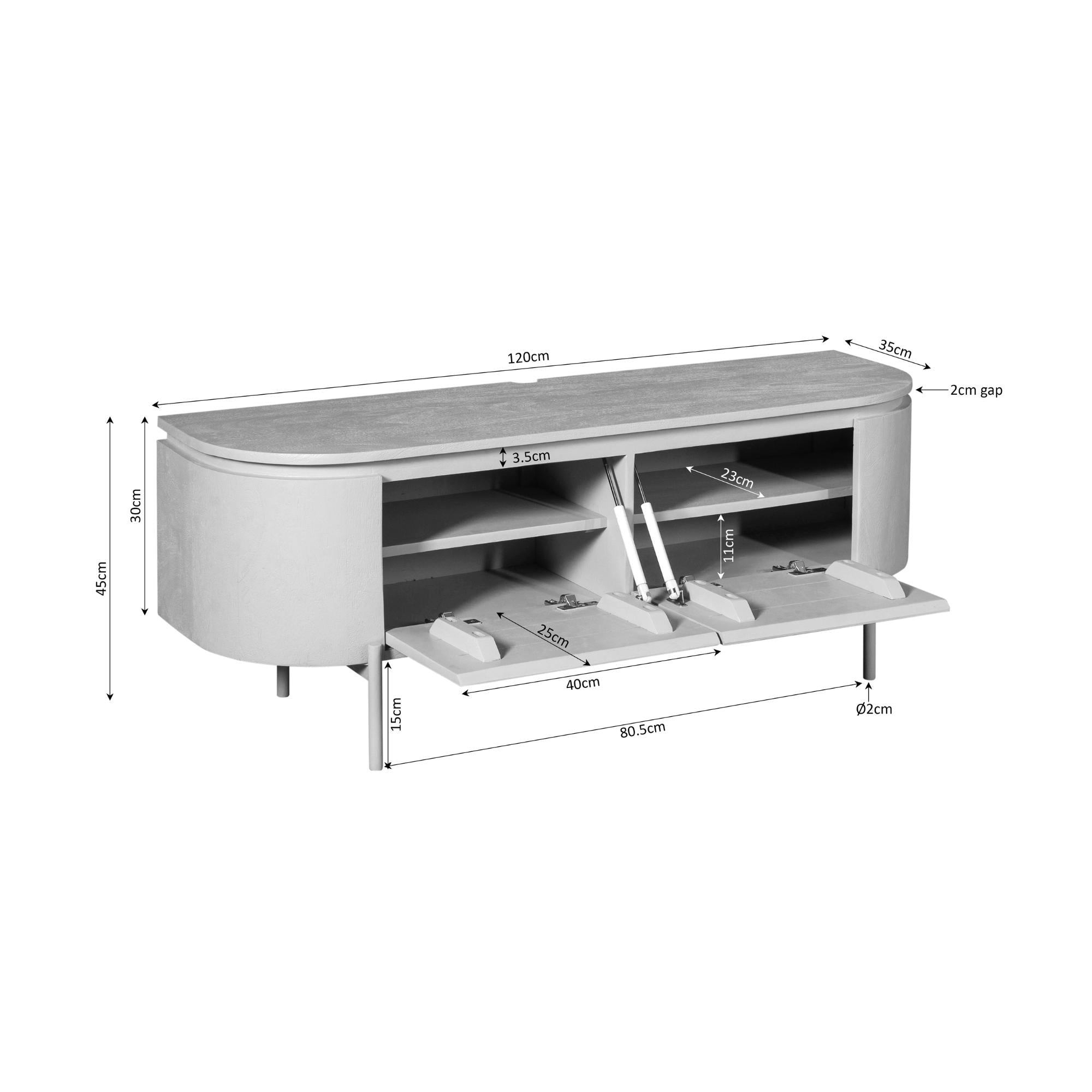 Tv meubel Excellent Sand | 120 cm - Industrieelinhuis.nl