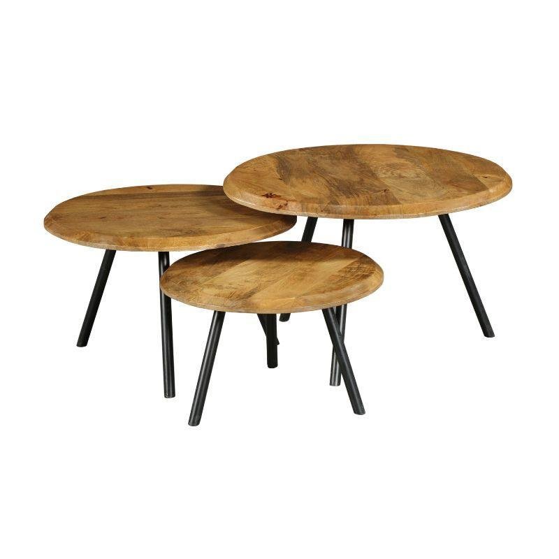 Salontafel Ohio | 70 cm | set van 3 - Industrieelinhuis.nl