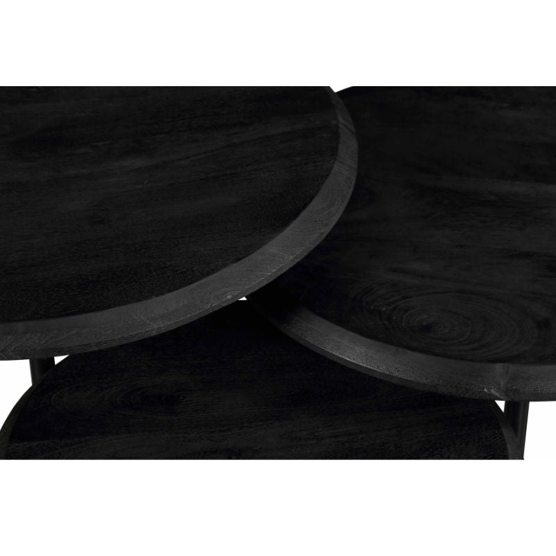 Salontafel Ohio Black | 70 cm| set van 3 - Industrieelinhuis.nl