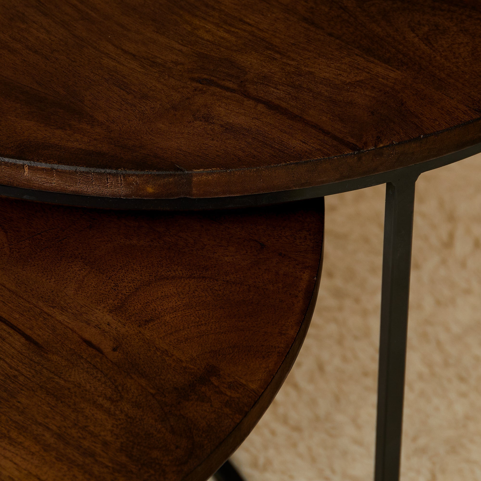 Salontafel Madison Brown | 70 cm | set van 2 - Industrieelinhuis.nl