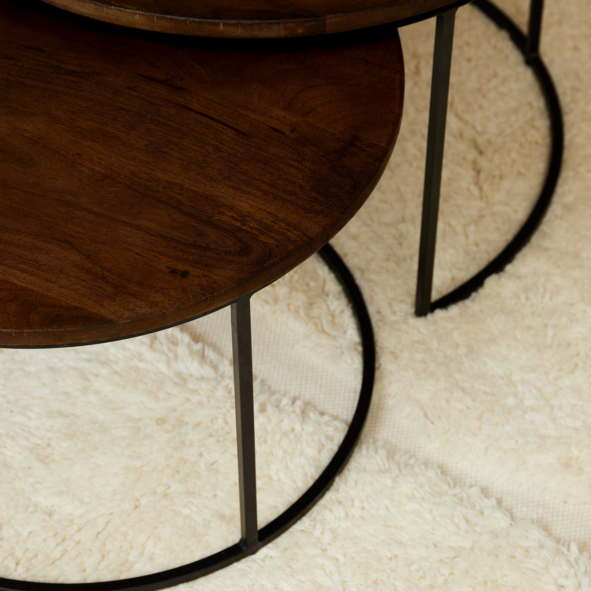 Salontafel Madison Brown | 70 cm | set van 2 - Industrieelinhuis.nl