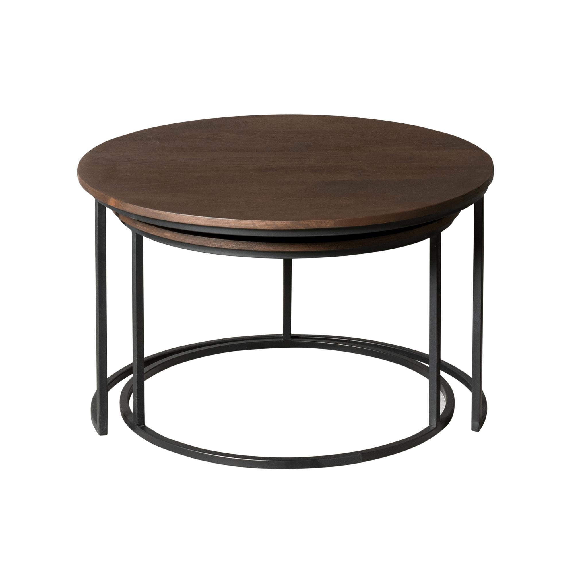 Salontafel Madison Brown | 70 cm | set van 2 - Industrieelinhuis.nl