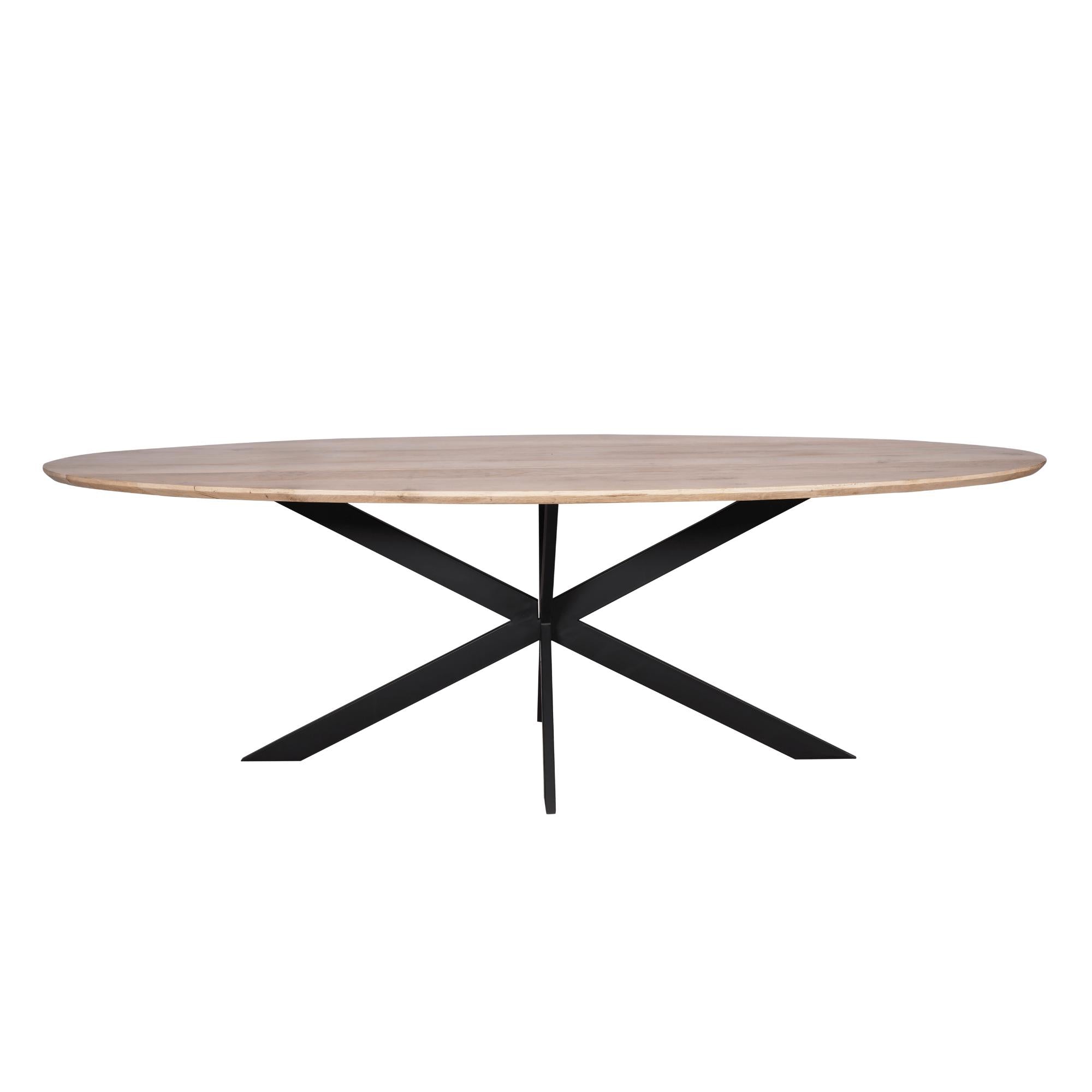 Eiken eettafel Ferris | Ovaal 210 cm | Naturel - Industrieelinhuis.nl