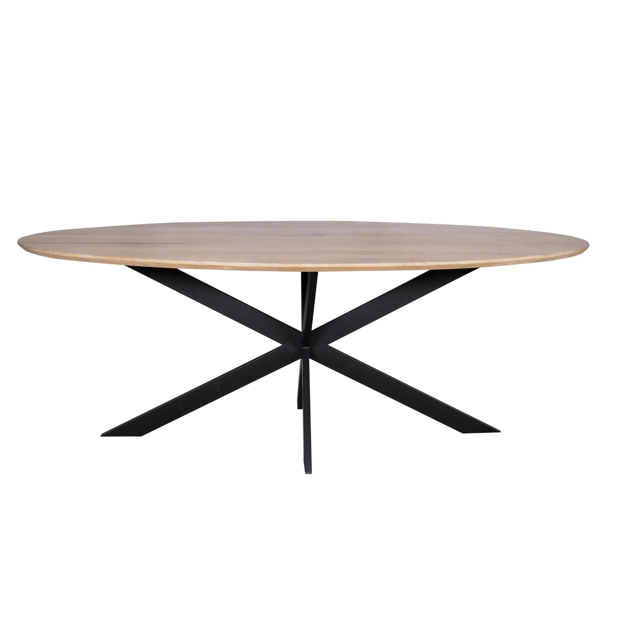 Eiken eettafel Ferris | Ovaal 180 cm | Naturel - Industrieelinhuis.nl
