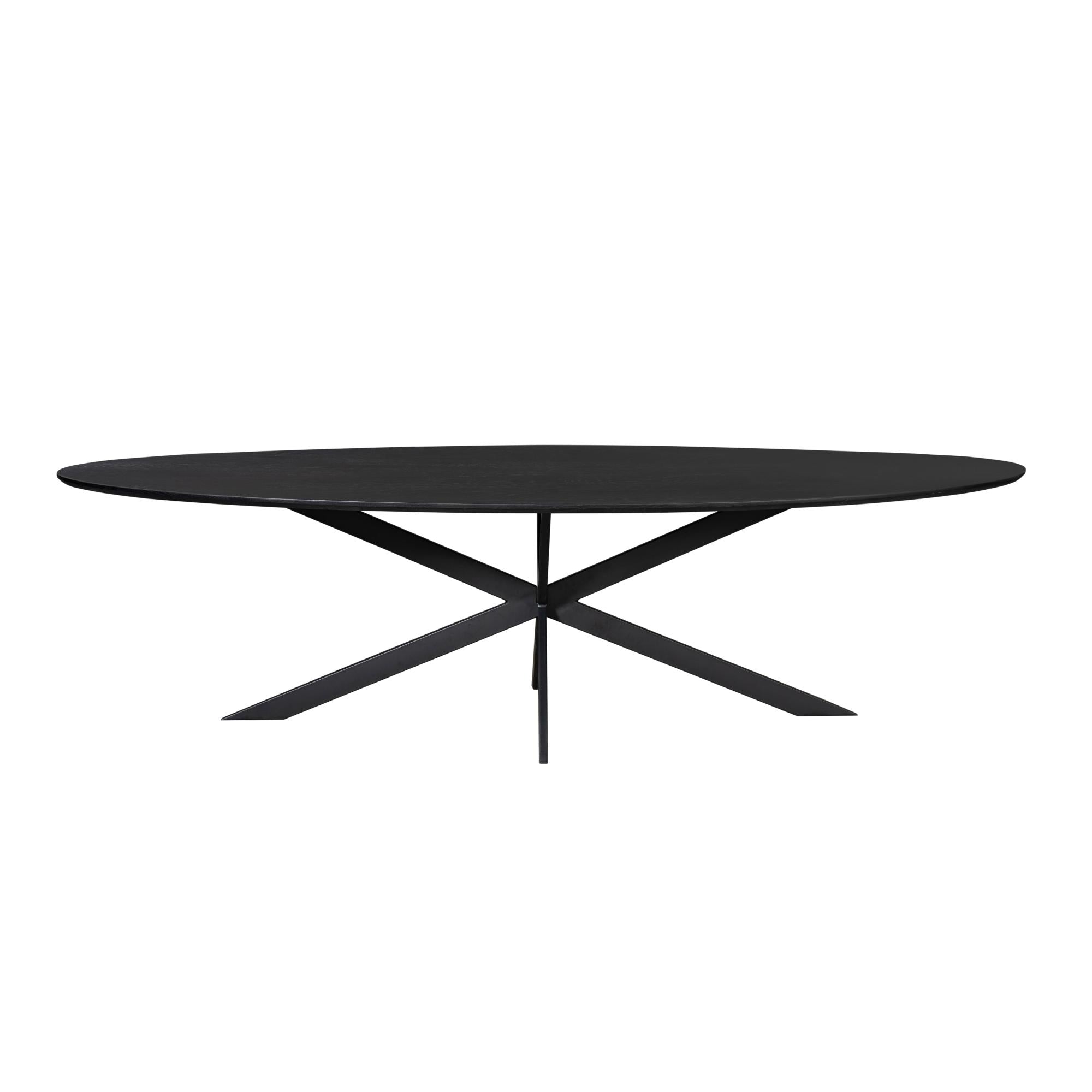 Eiken eettafel Ferris Ovaal 280 cm Zwart