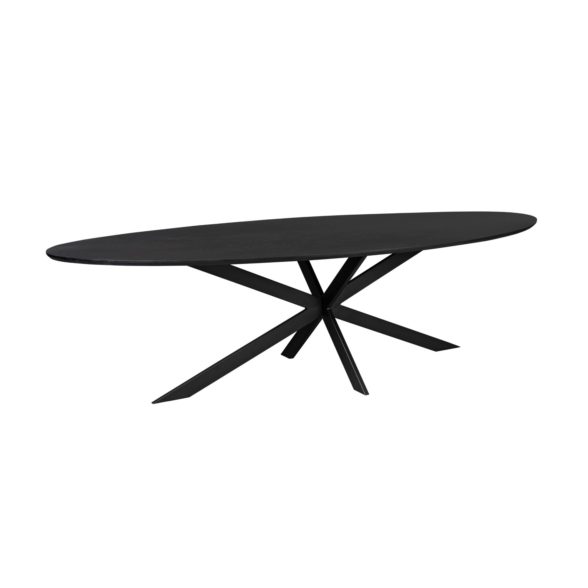 Eiken eettafel Ferris Ovaal 280 cm Zwart