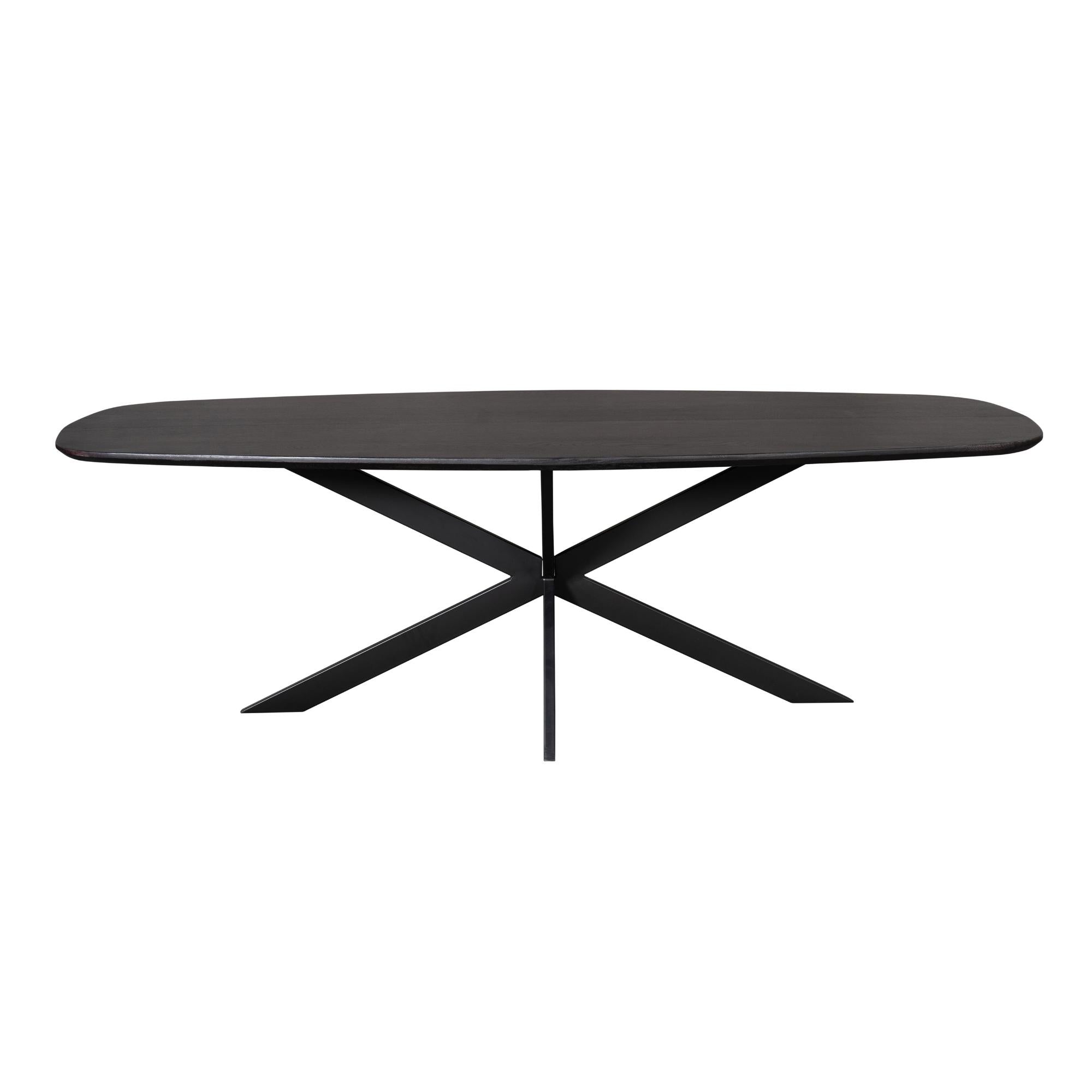 Eiken eettafel Ferris | Deens Ovaal 280 cm | Zwart - Industrieelinhuis.nl