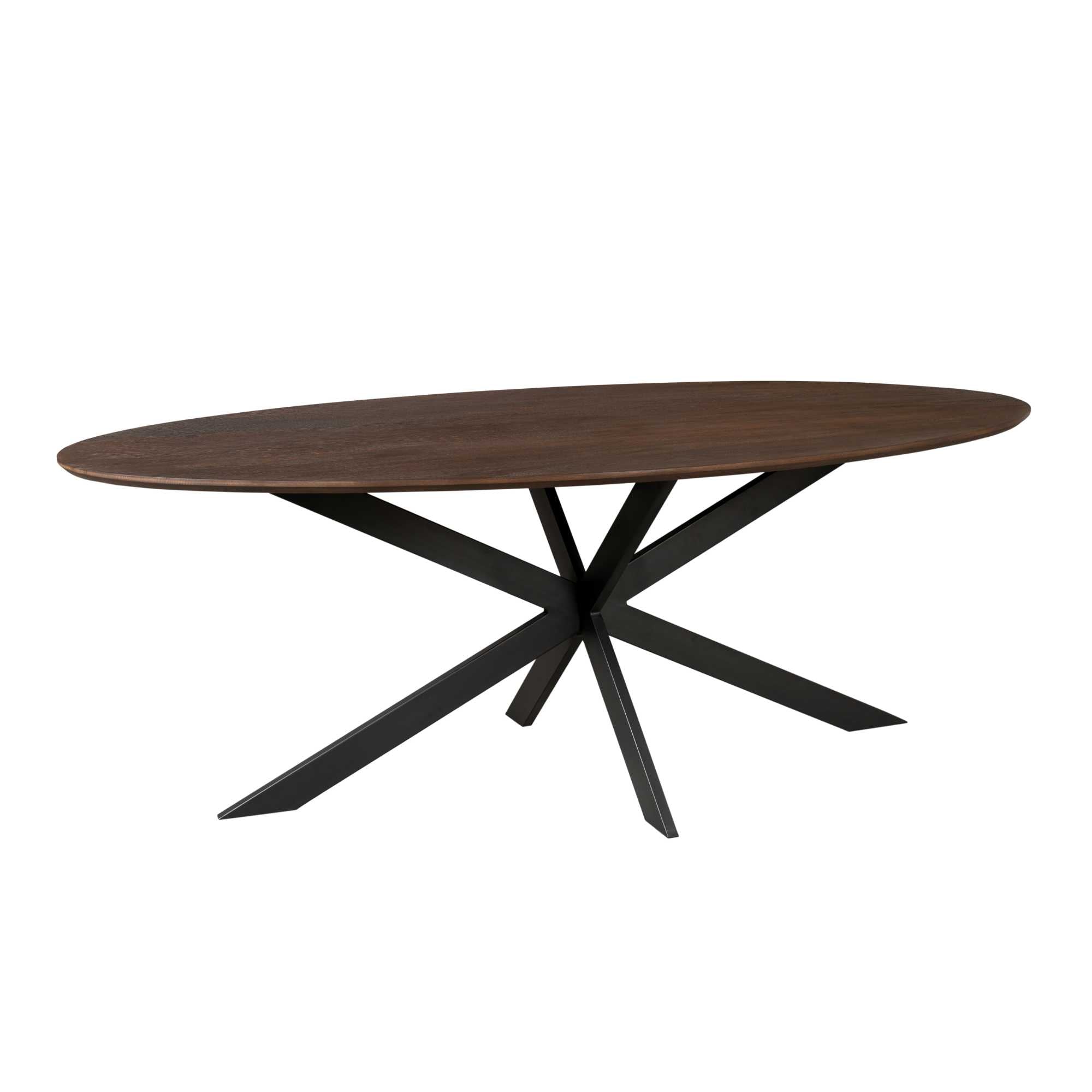 Eiken eettafel Ferris Ovaal Bruin 280 cm - Industrieelinhuis.nl