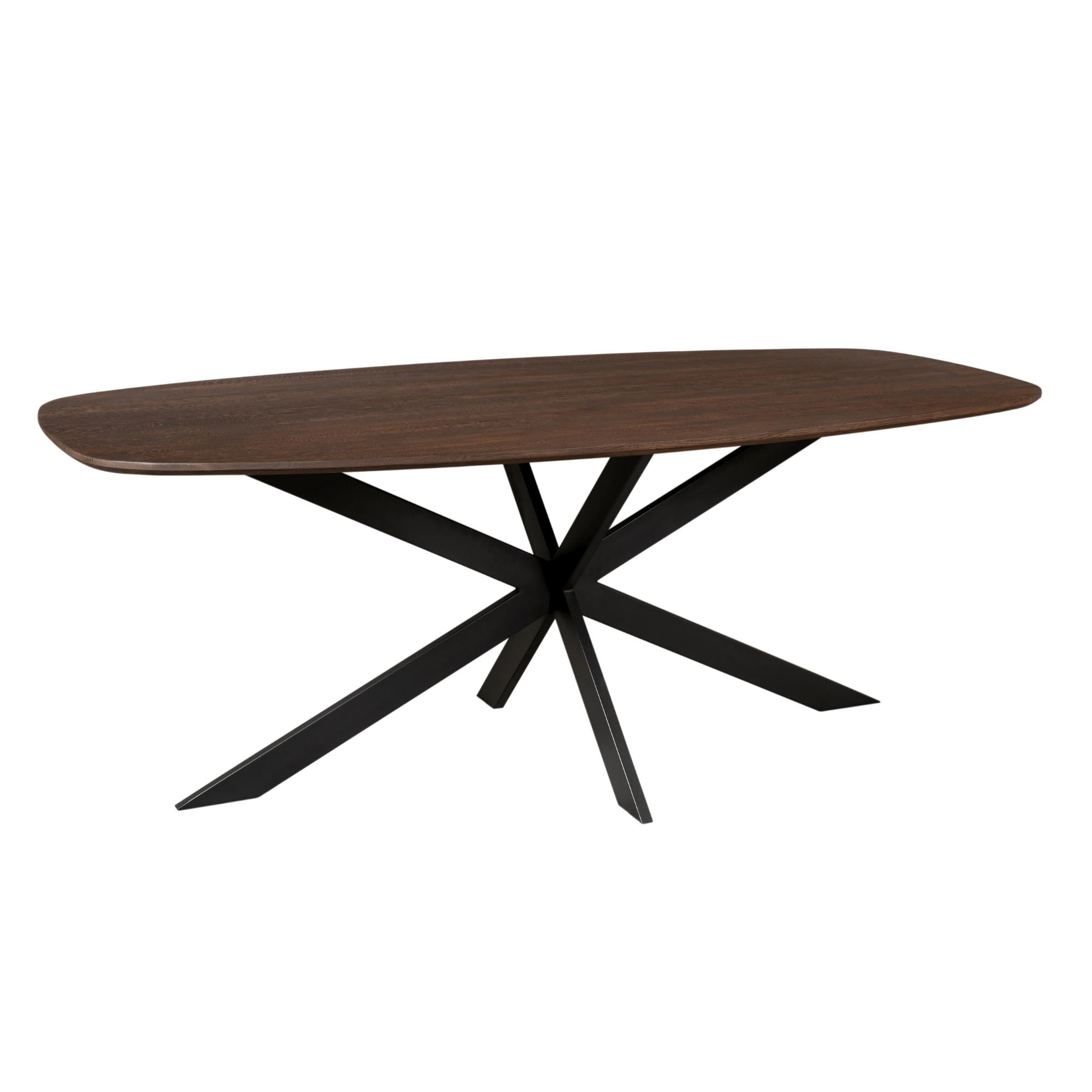 Eiken eettafel Ferris Deens Ovaal Bruin 280 cm - Industrieelinhuis.nl