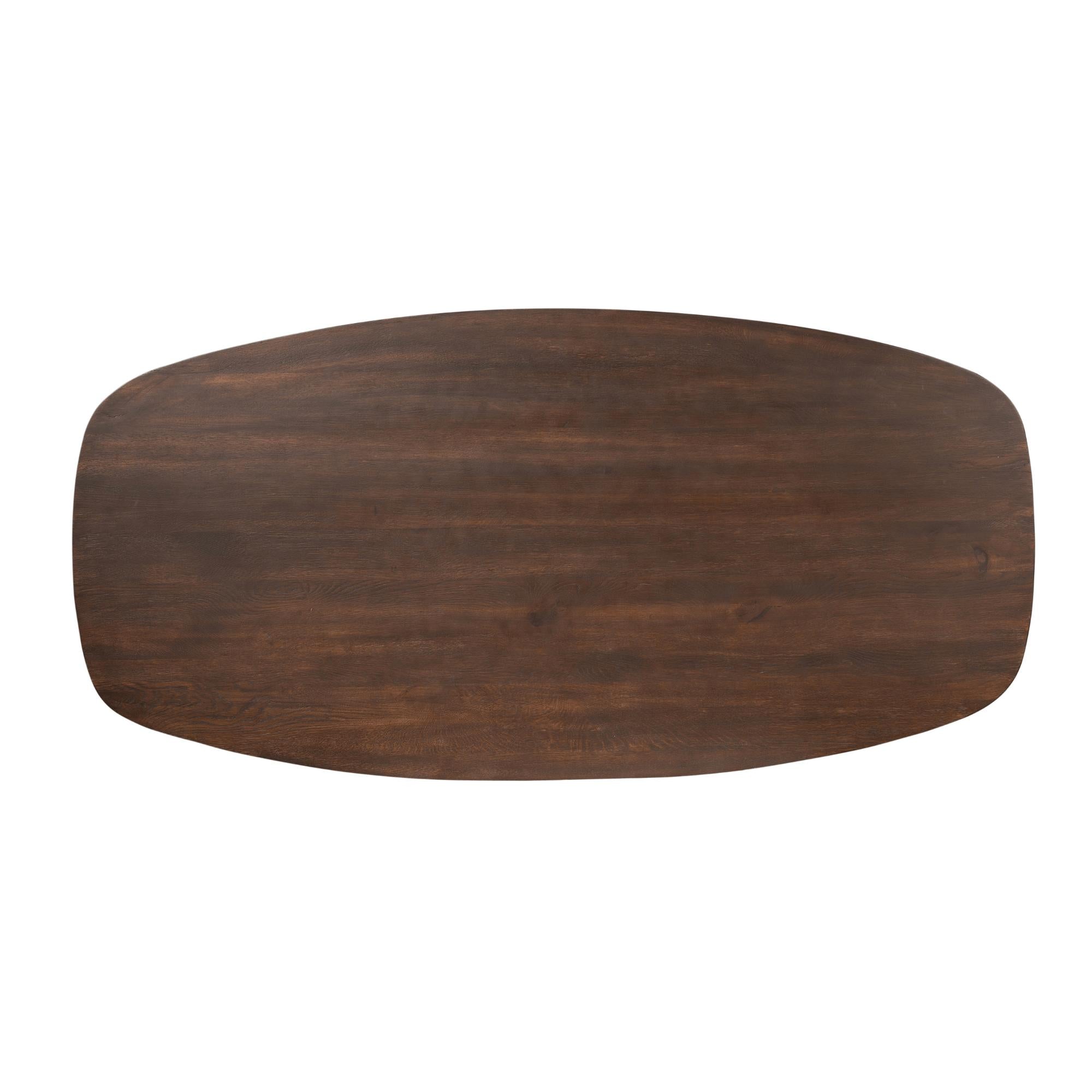 Eiken eettafel Ferris Deens Ovaal Bruin 280 cm - Industrieelinhuis.nl