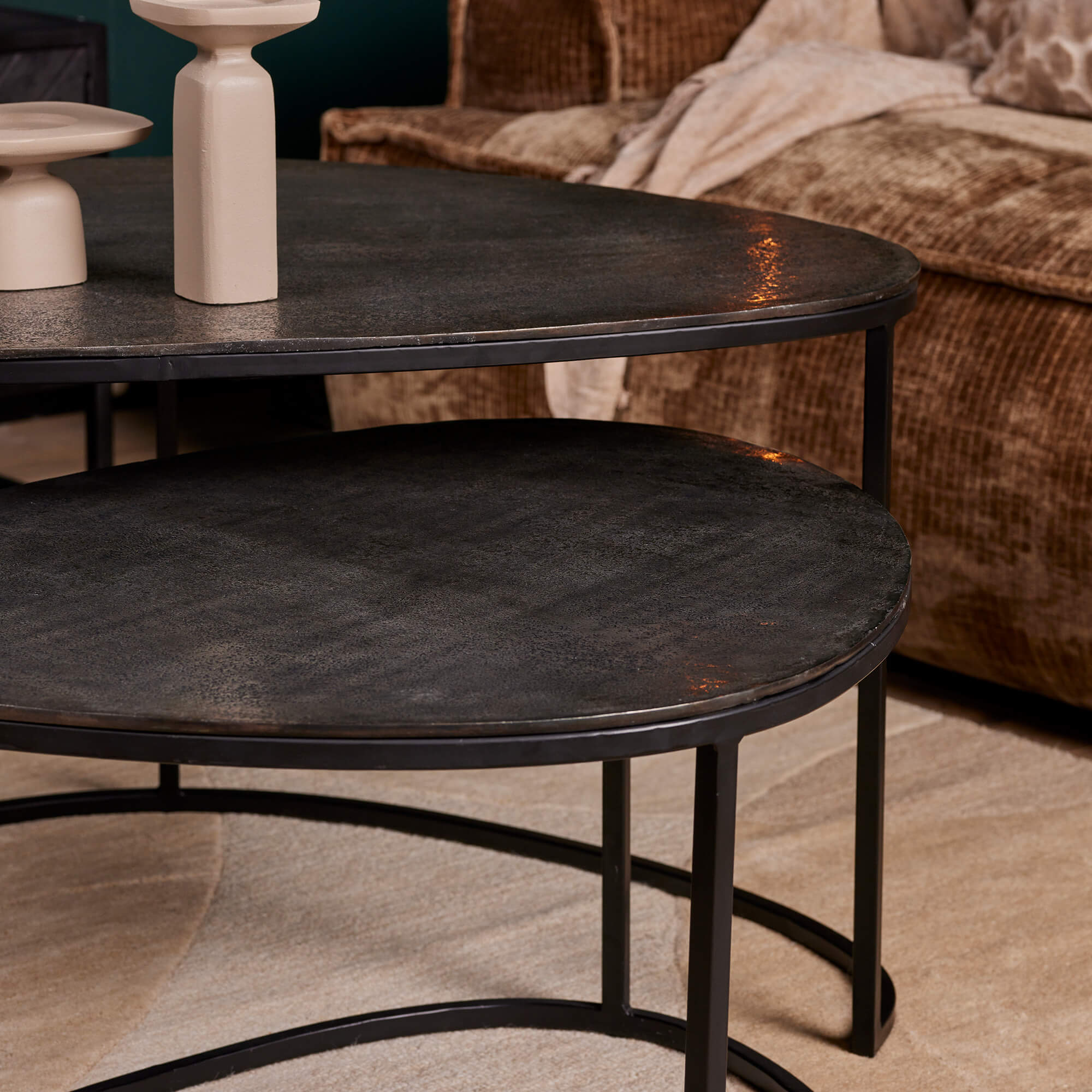 Salontafel Lana | 65 cm | Set van 2 - Industrieelinhuis.nl