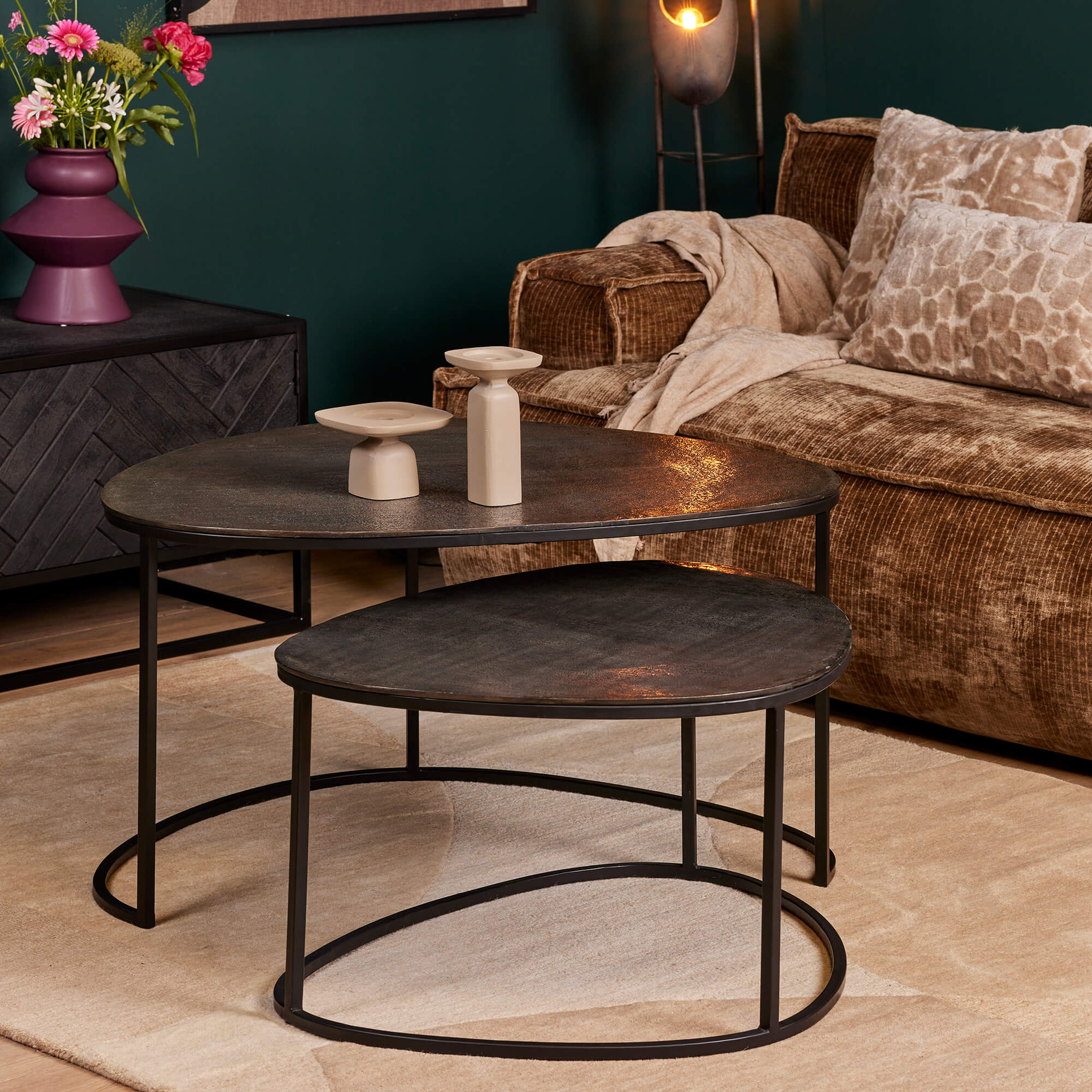 Salontafel Lana | 65 cm | Set van 2 - Industrieelinhuis.nl