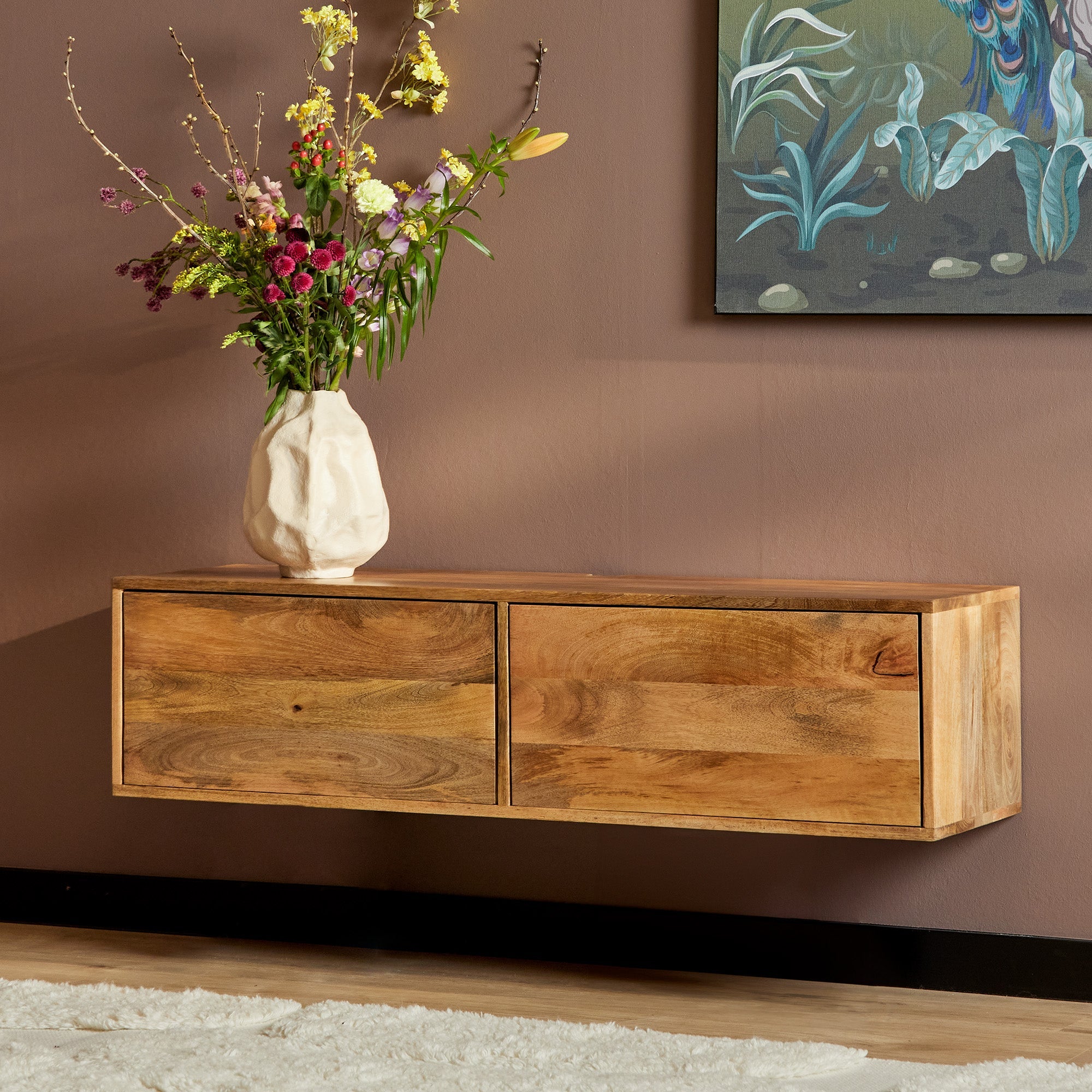 Zwevend tv meubel Vision Naturel | 120 cm - Industrieelinhuis.nl