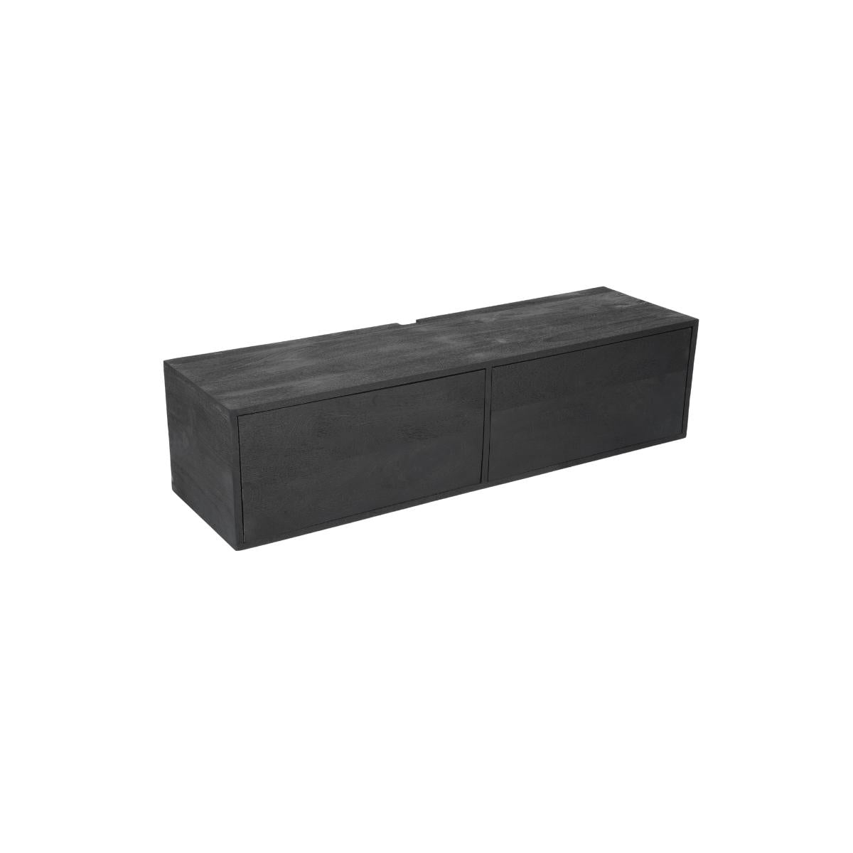 Zwevend tv meubel Vista Black | 120 cm - Industrieelinhuis.nl
