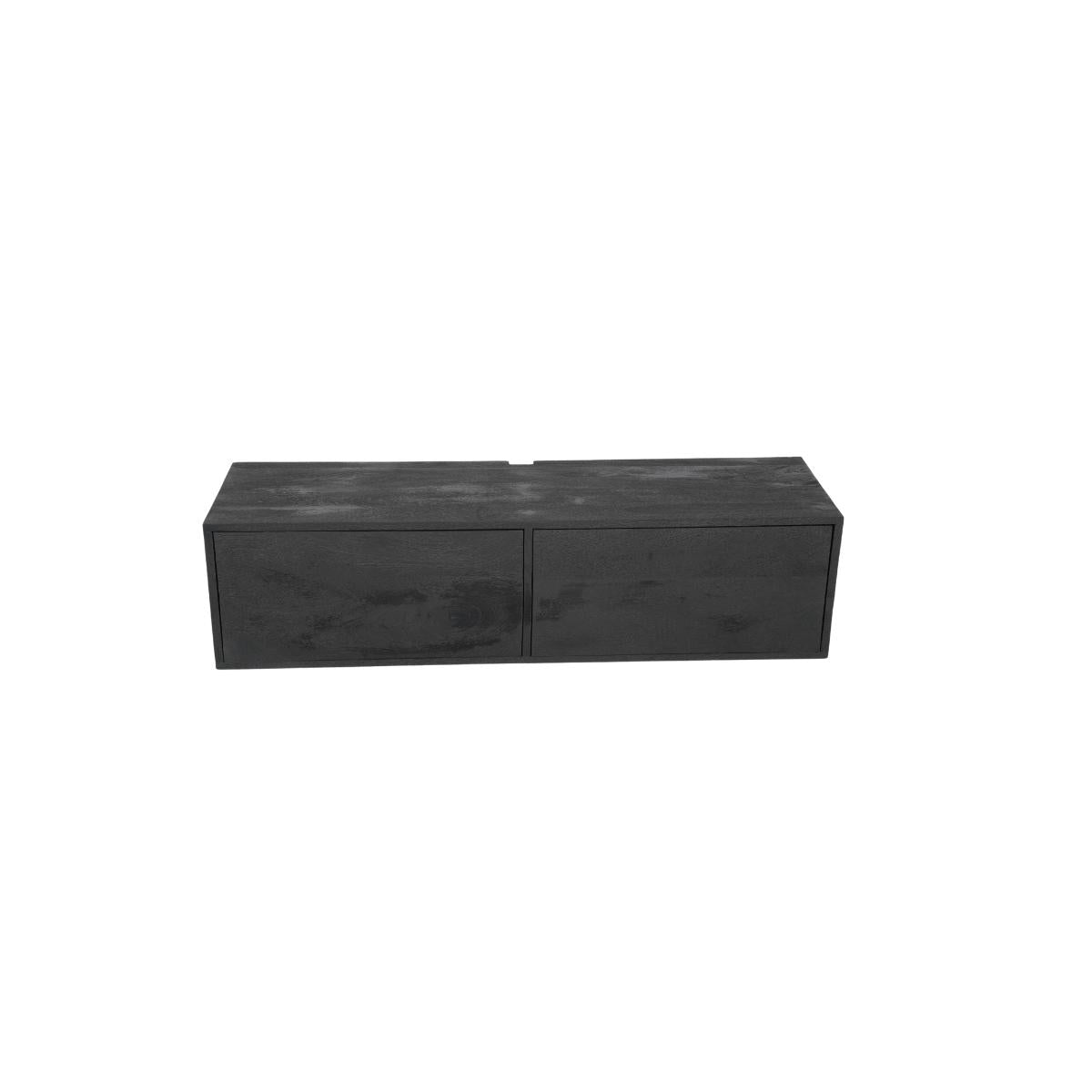 Zwevend tv meubel Vista Black | 120 cm - Industrieelinhuis.nl