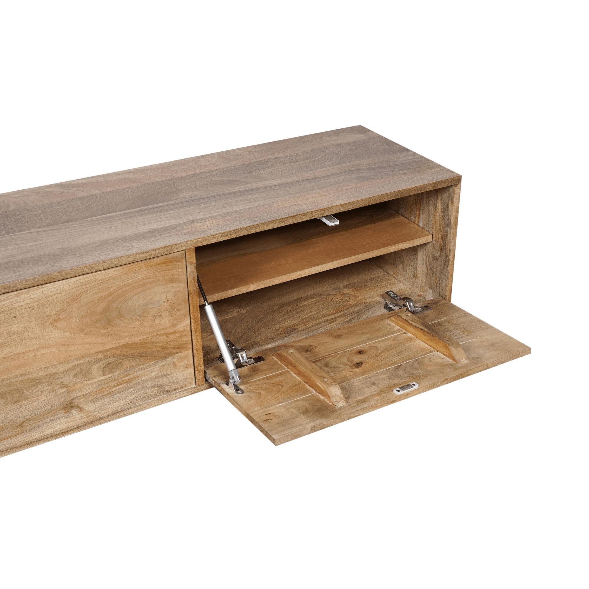 Zwevend tv meubel Vista Naturel | 280 cm - Industrieelinhuis.nl