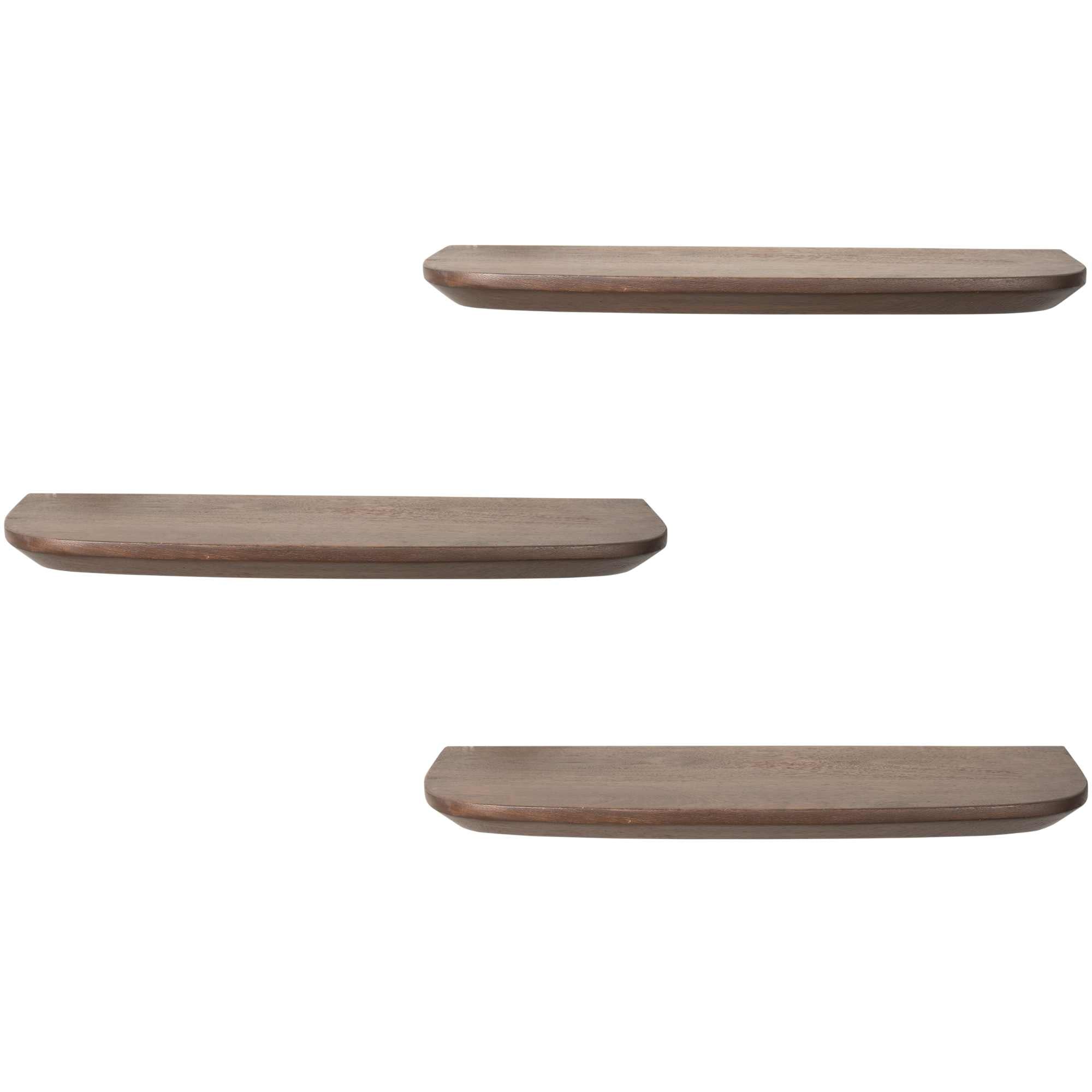 Wandplank Gusta Brown | 60 cm | Set van 3 - Industrieelinhuis.nl