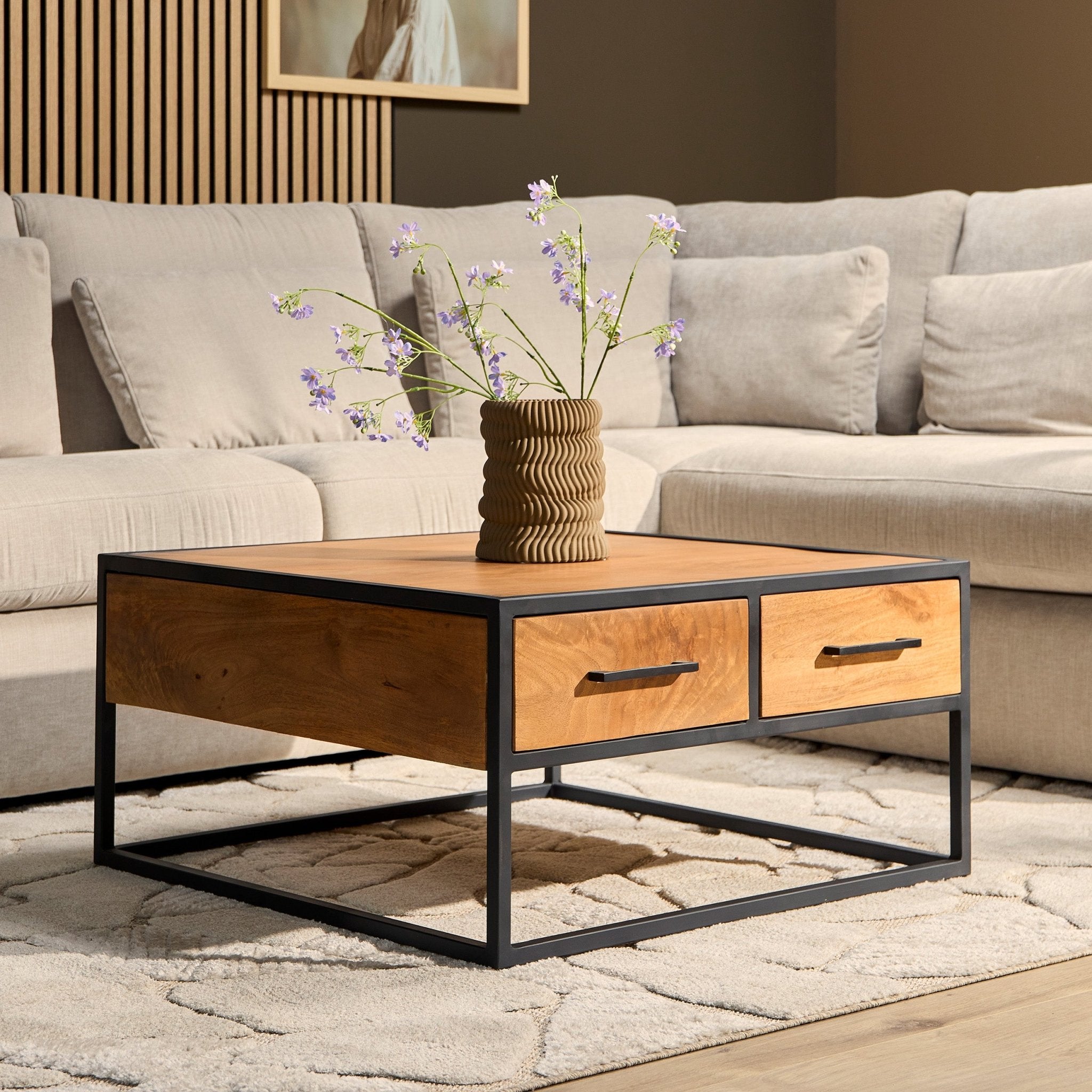 Salontafel Denver | 80x80 cm - Industrieelinhuis.nl