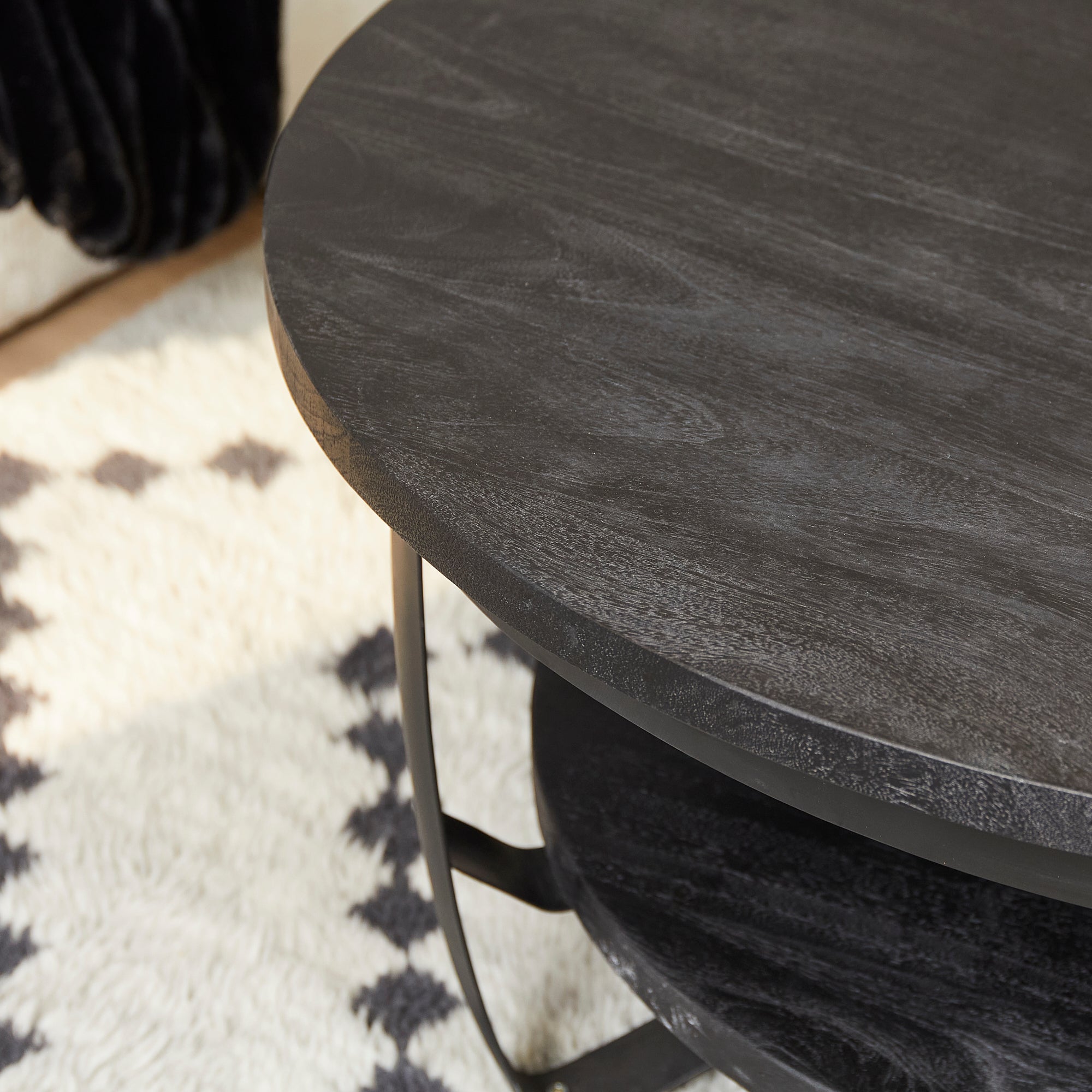 Salontafel Paras Black | 70 cm - Industrieelinhuis.nl