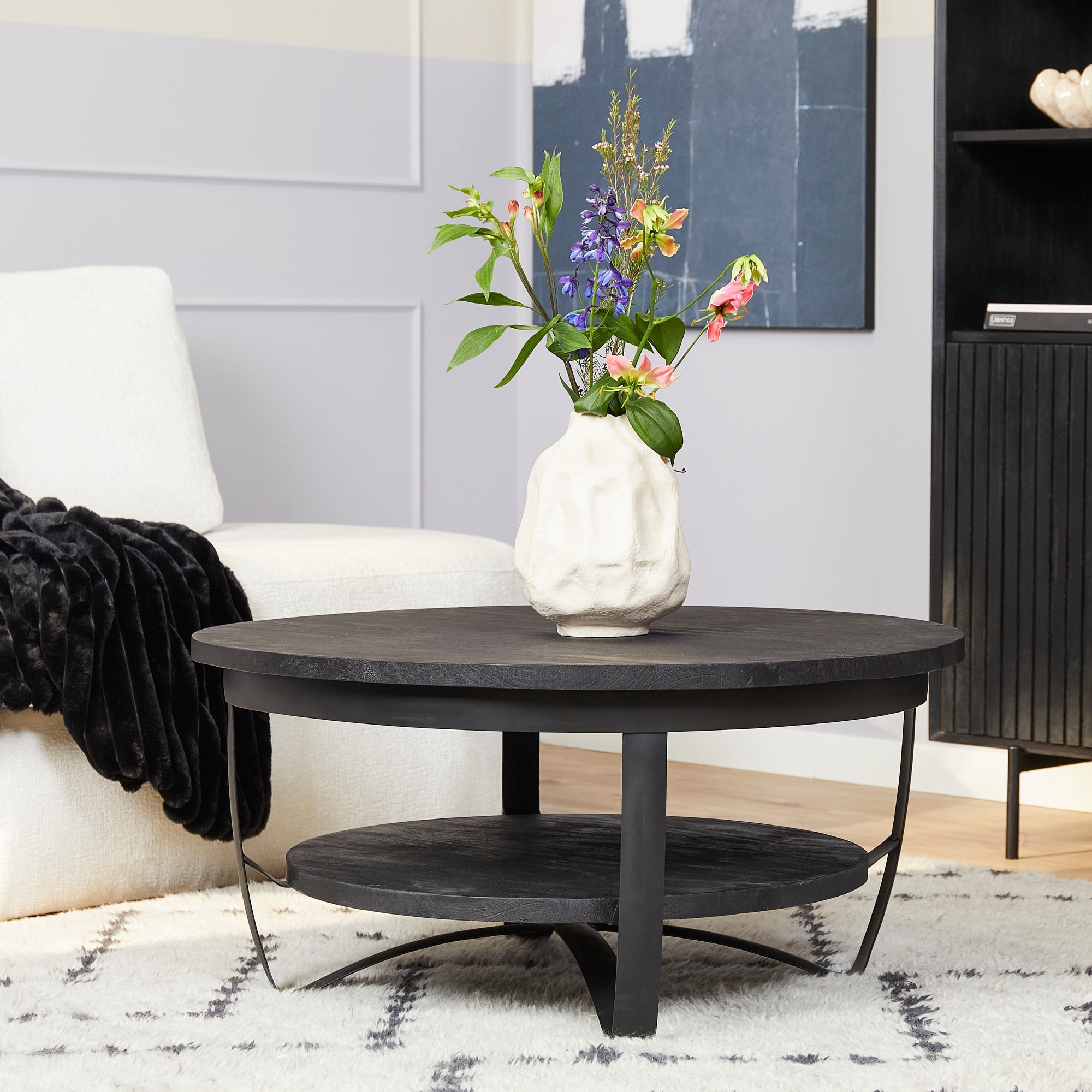 Salontafel Paras Black | 70 cm - Industrieelinhuis.nl